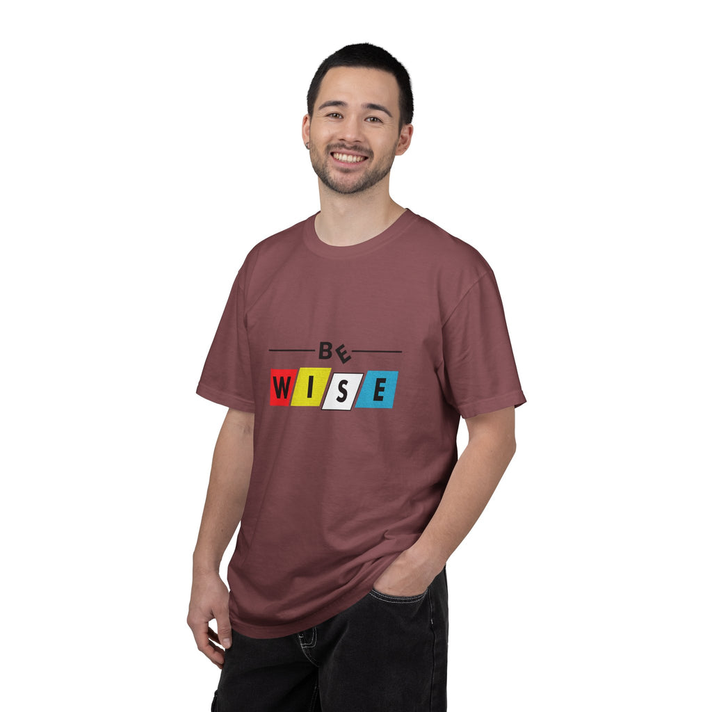 Be Wise Graphic T-Shirt — Color Block Inspirational Tee