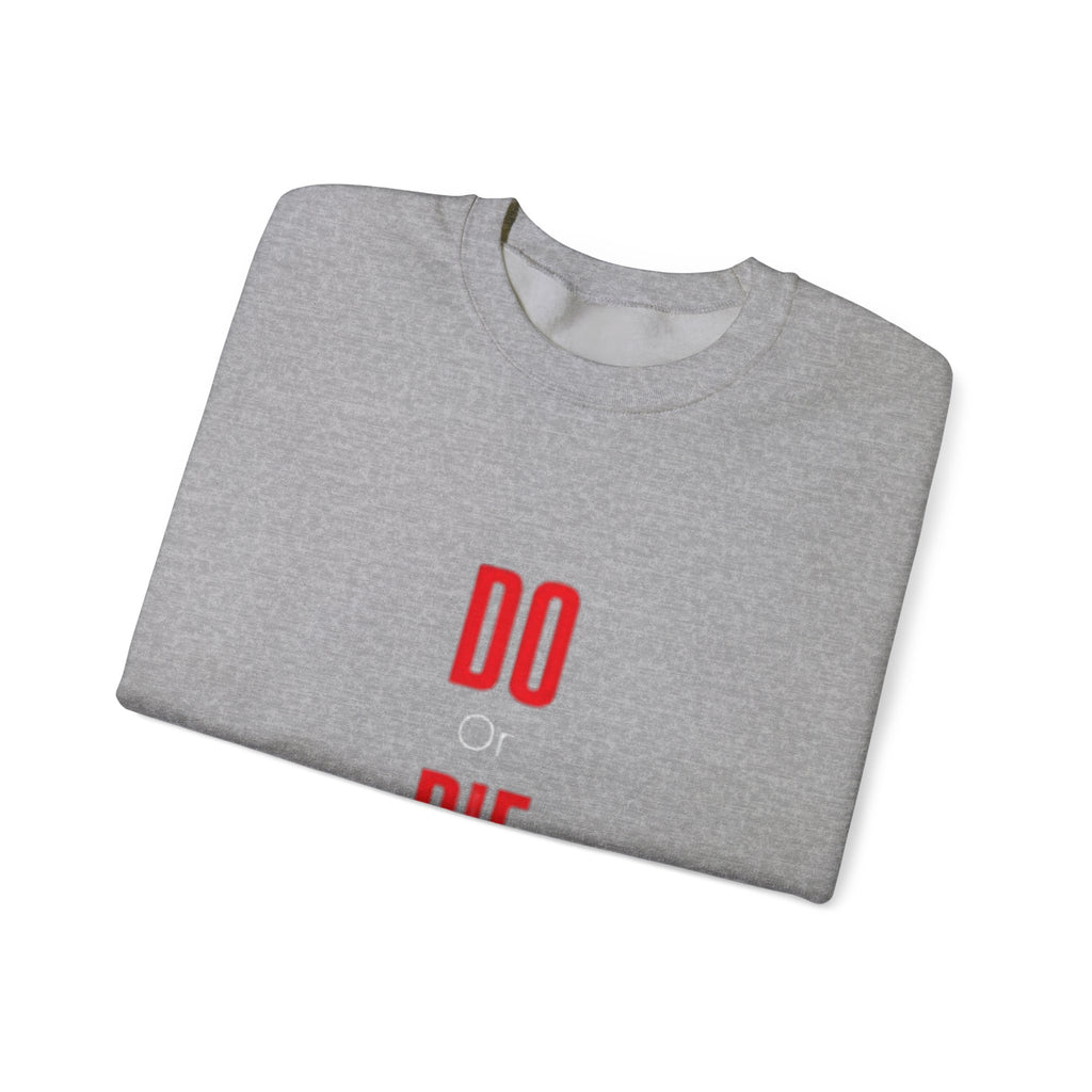 Crewneck Sweatshirt – Minimal 'DO / DIE' Red Vertical Typography