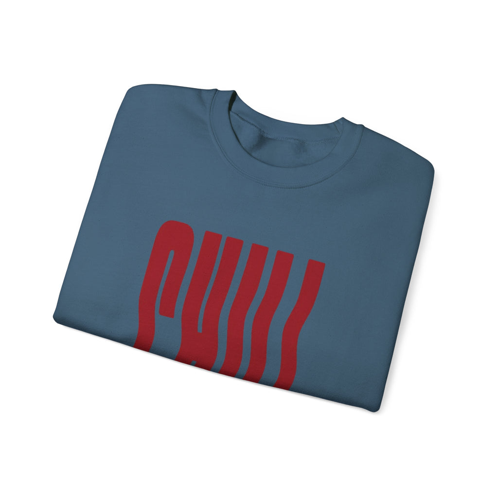 Chill Distorted Text Crewneck Sweatshirt