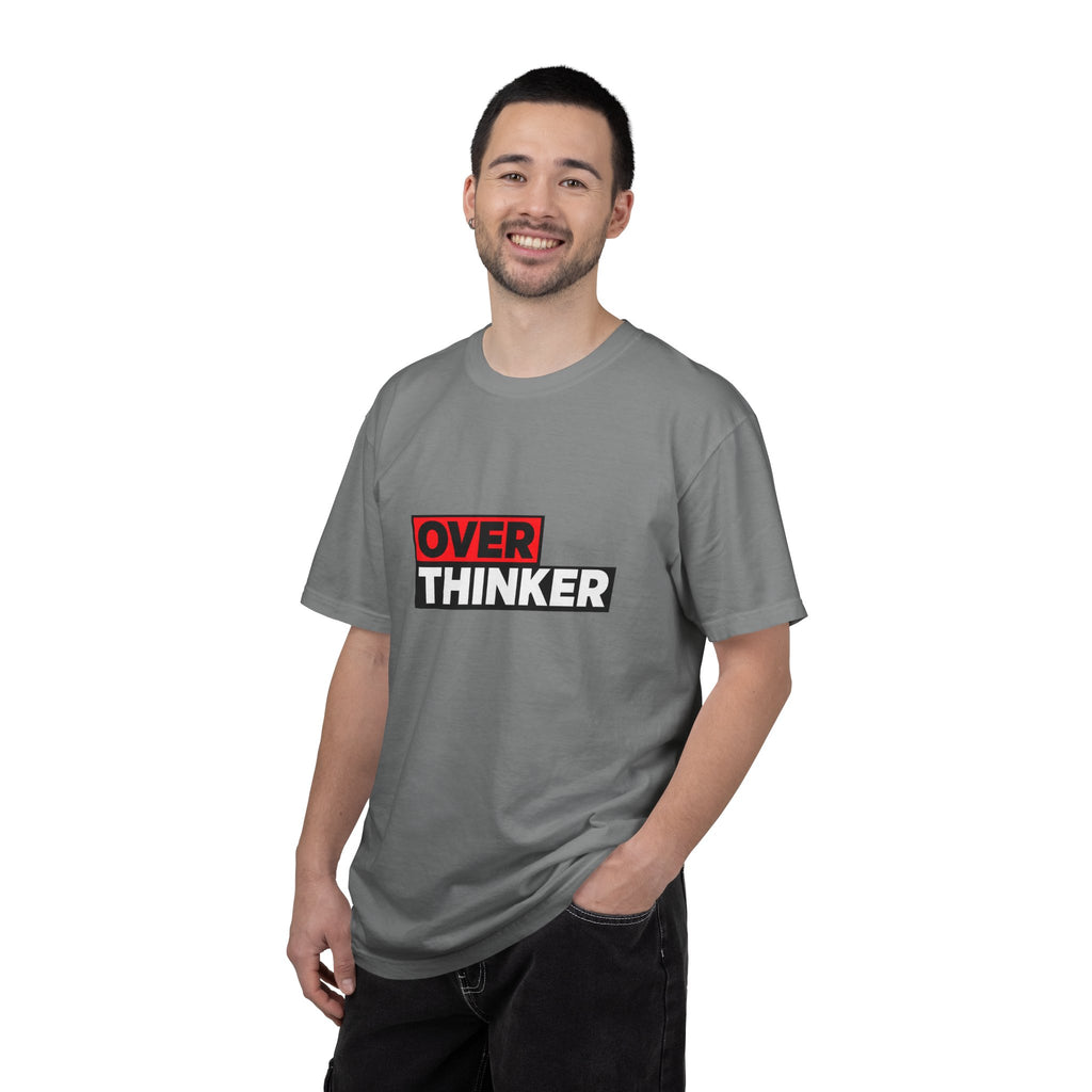 Overthinker Graphic T-Shirt — Bold Red & Black Text Tee