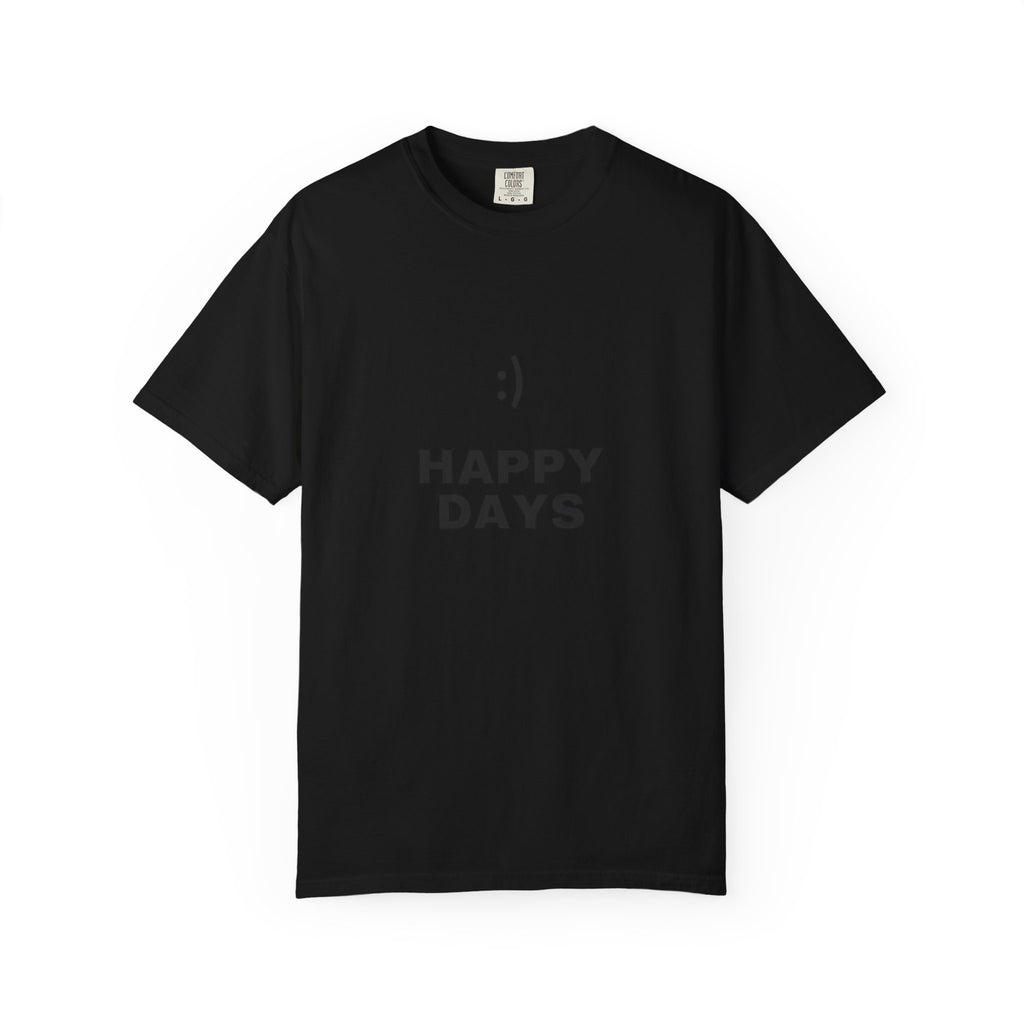 Happy Days T-Shirt — Minimal Smiley Graphic Tee