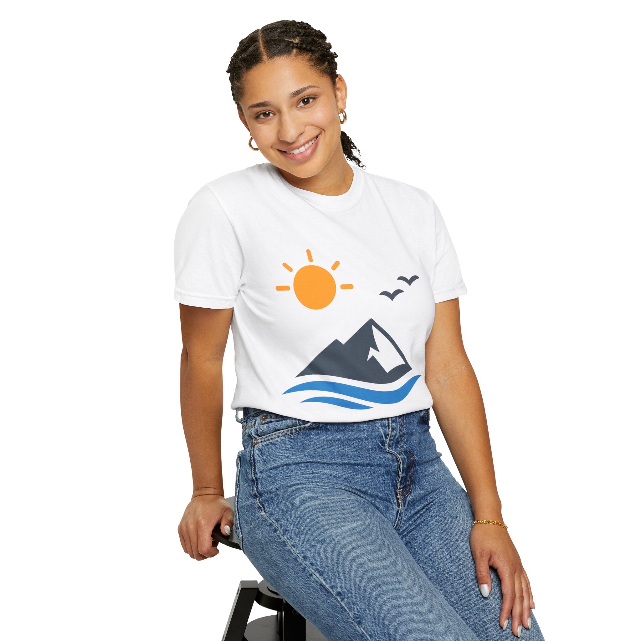 Mountain Sunrise T-Shirt — Scenic Outdoor Graphic Tee
