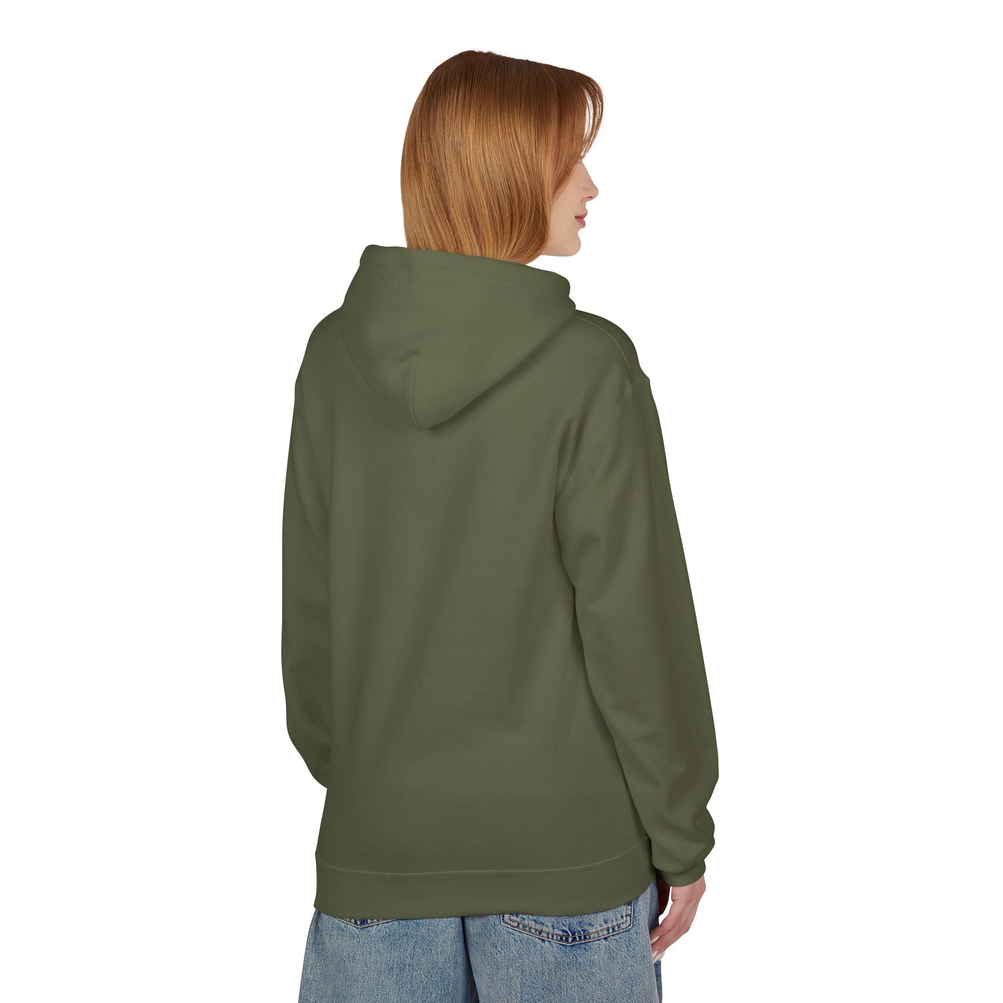 Never Typography Hoodie — Brown Casual Graphic Pullover