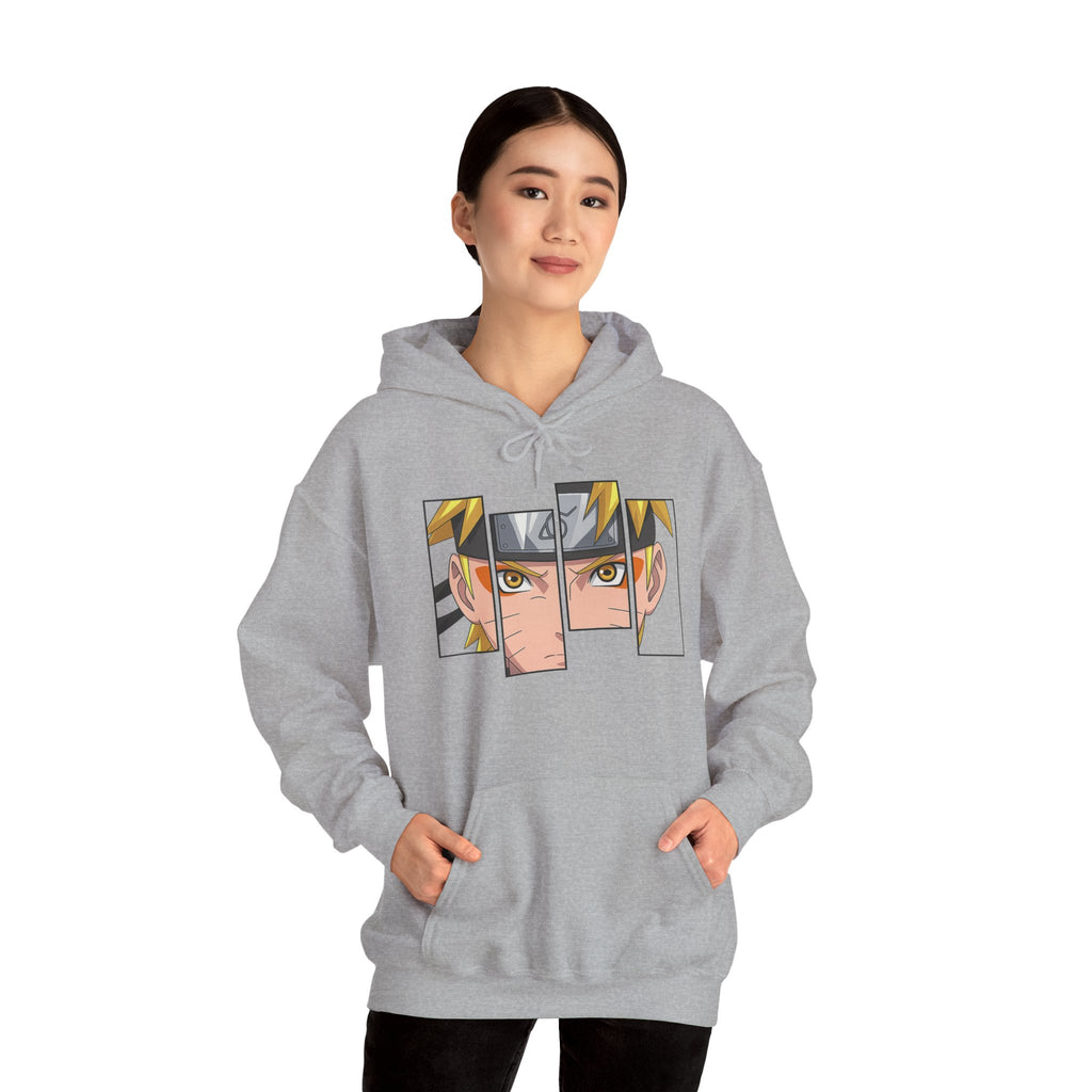 Anime Eyes Split-Panel Hoodie