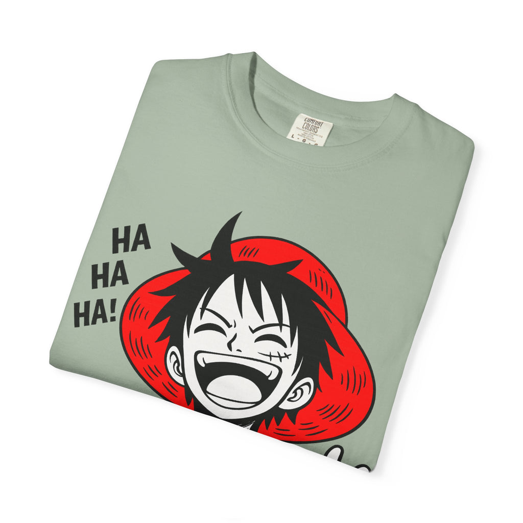 Anime Luffy Laughing Graphic T-shirt - Monkey D. Luffy Peace Sign Tee