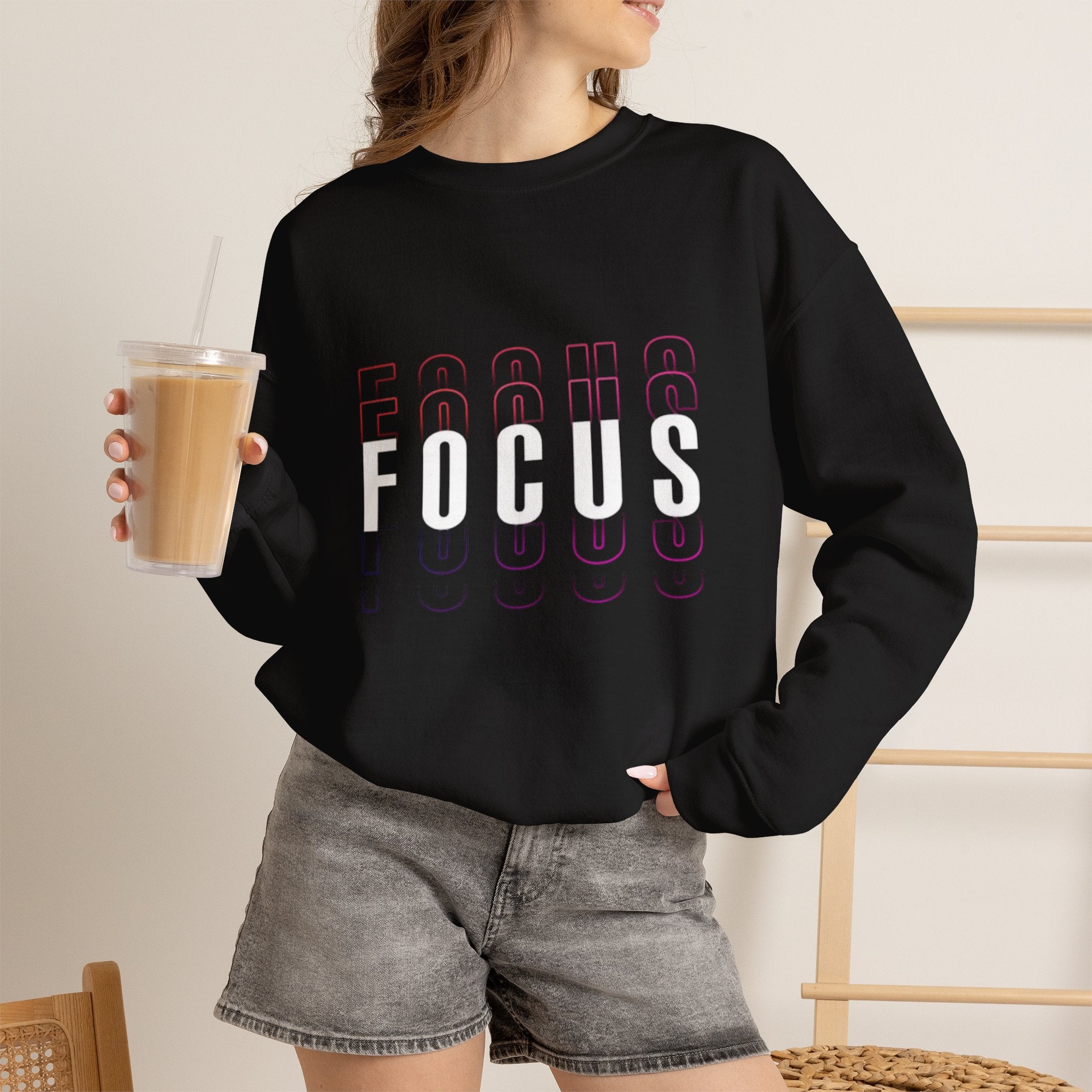 Focus Crewneck Sweatshirt — Motivational Casual Pullover