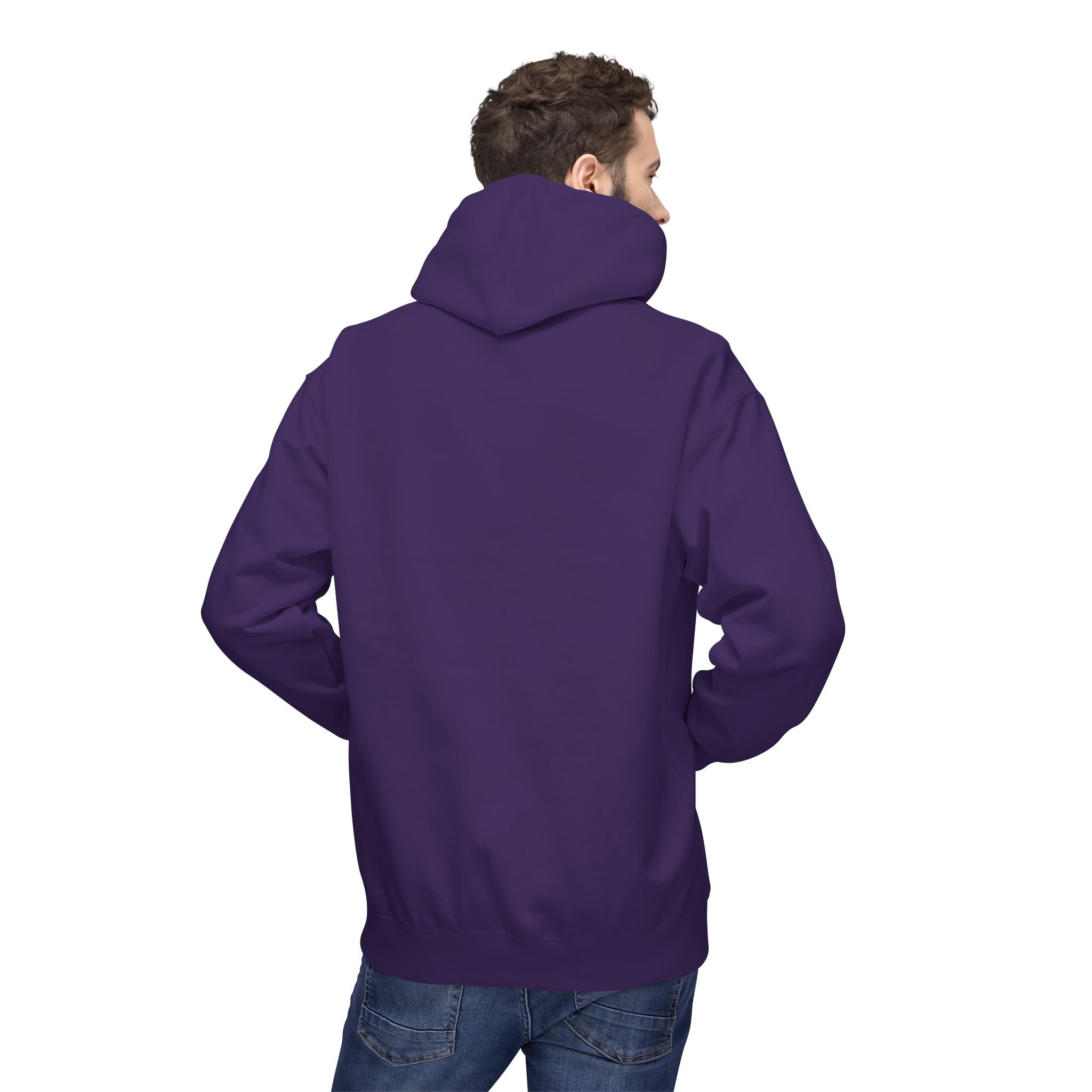 Never Typography Hoodie — Brown Casual Graphic Pullover