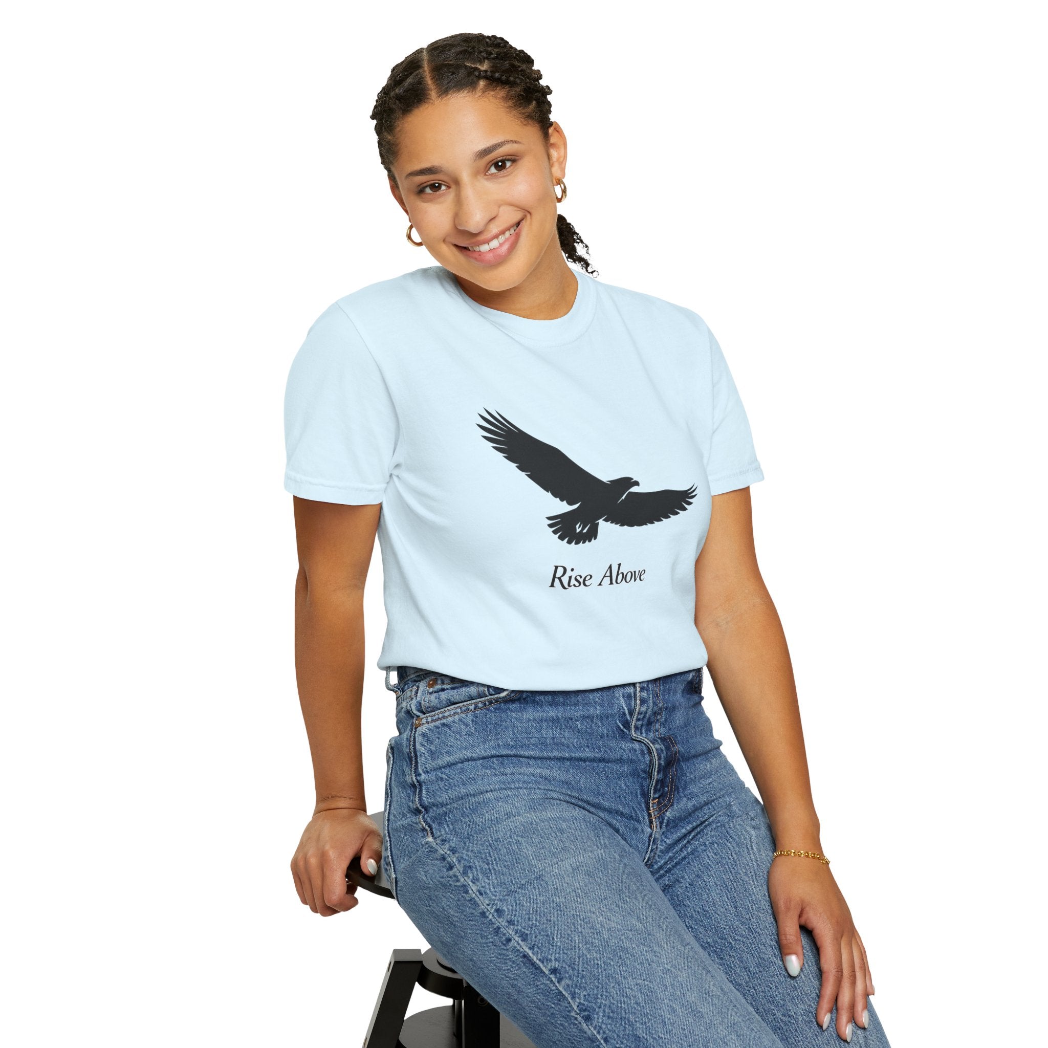 Rise Above Eagle T-Shirt — Inspirational Eagle Graphic Tee
