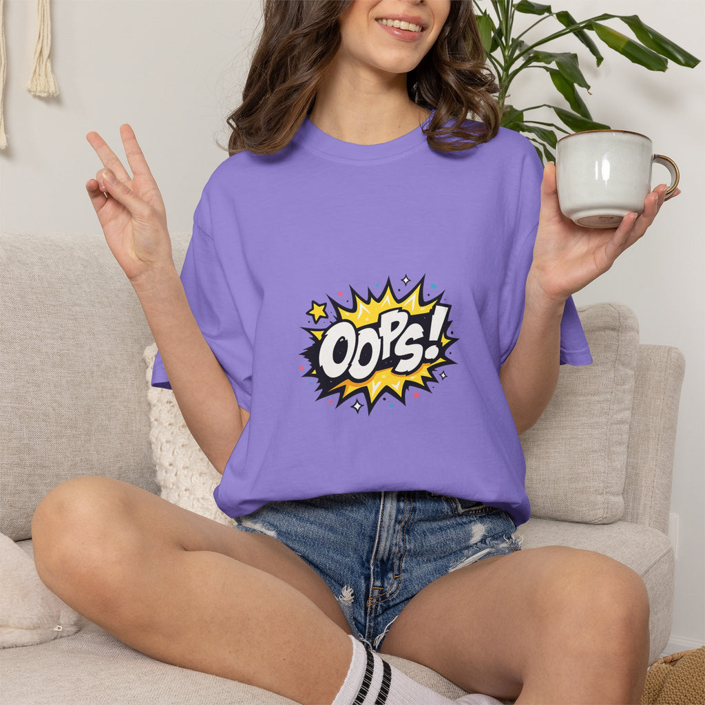Oops! Comic Graphic T-Shirt — Retro Pop Art Tee