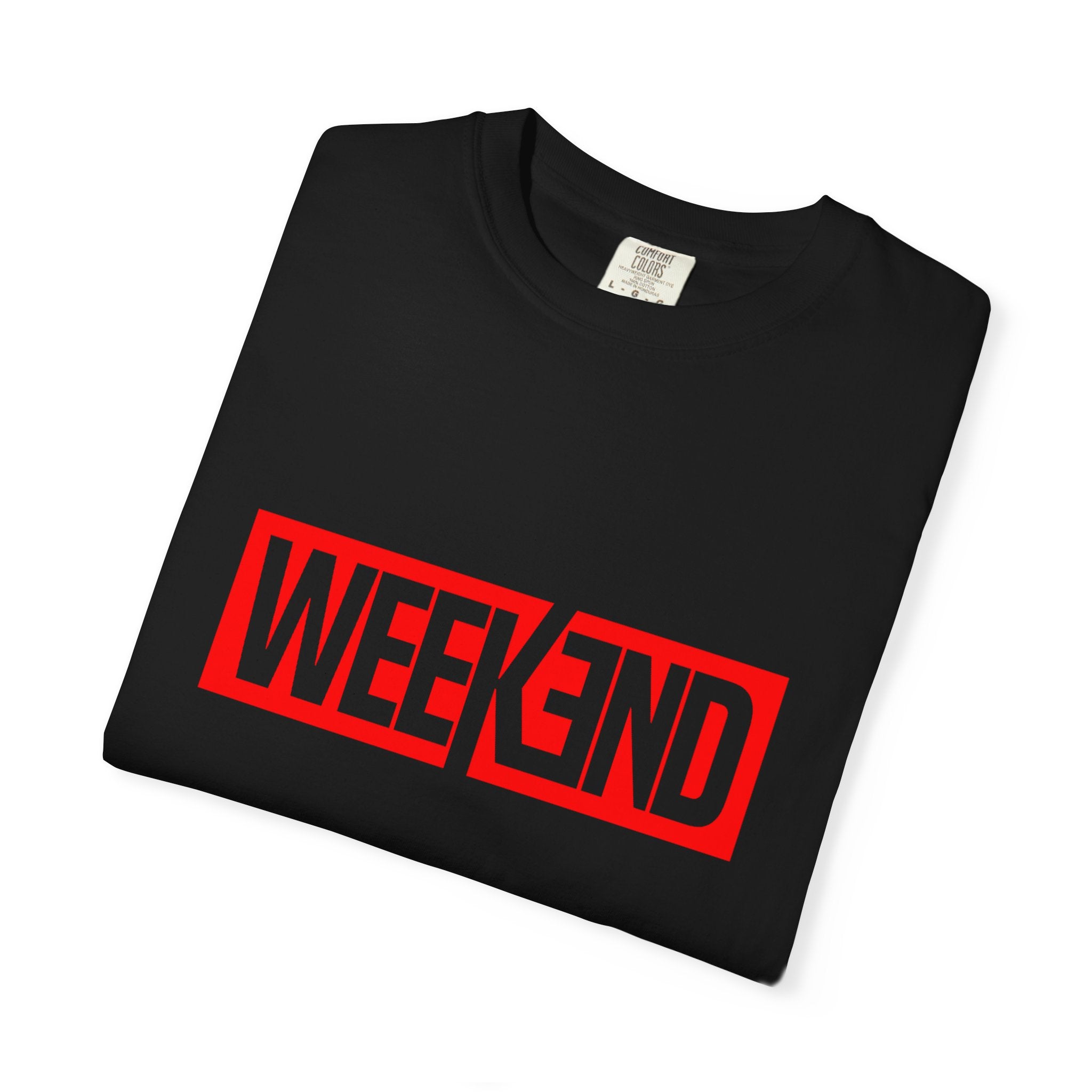 Weekend Box Logo T-Shirt — Retro Red Graphic Tee
