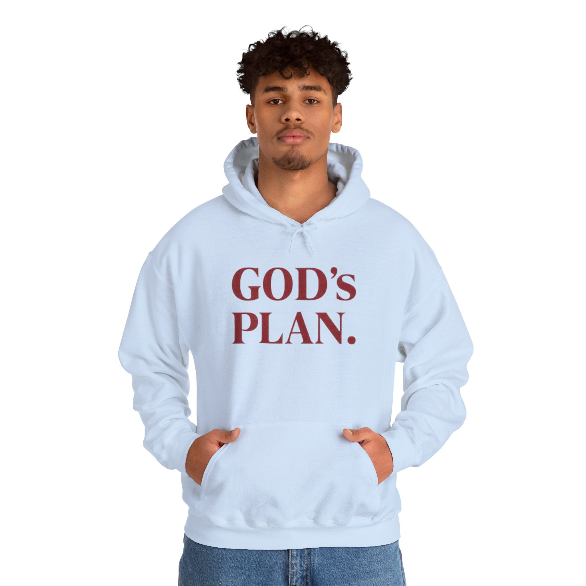 God's Plan Hoodie — Faith-Inspired White Pullover