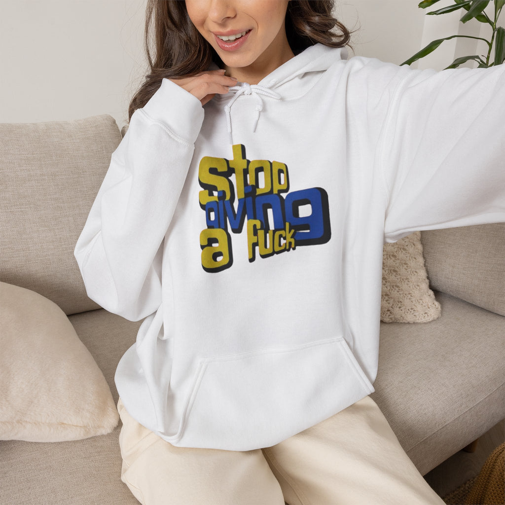 Hoodie — "Stop Giving a F*ck" Bold Retro Graphic Hoodie