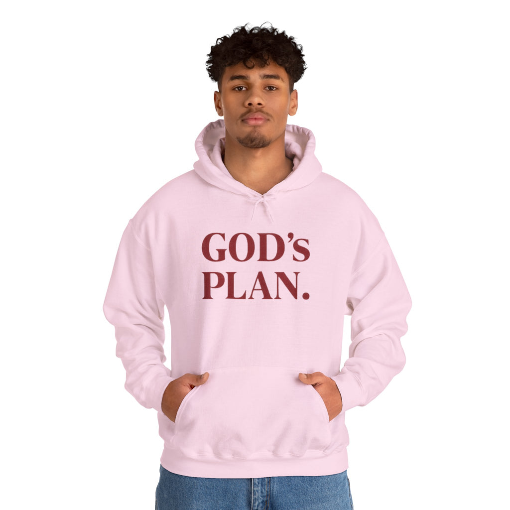 God's Plan Hoodie — Faith-Inspired White Pullover