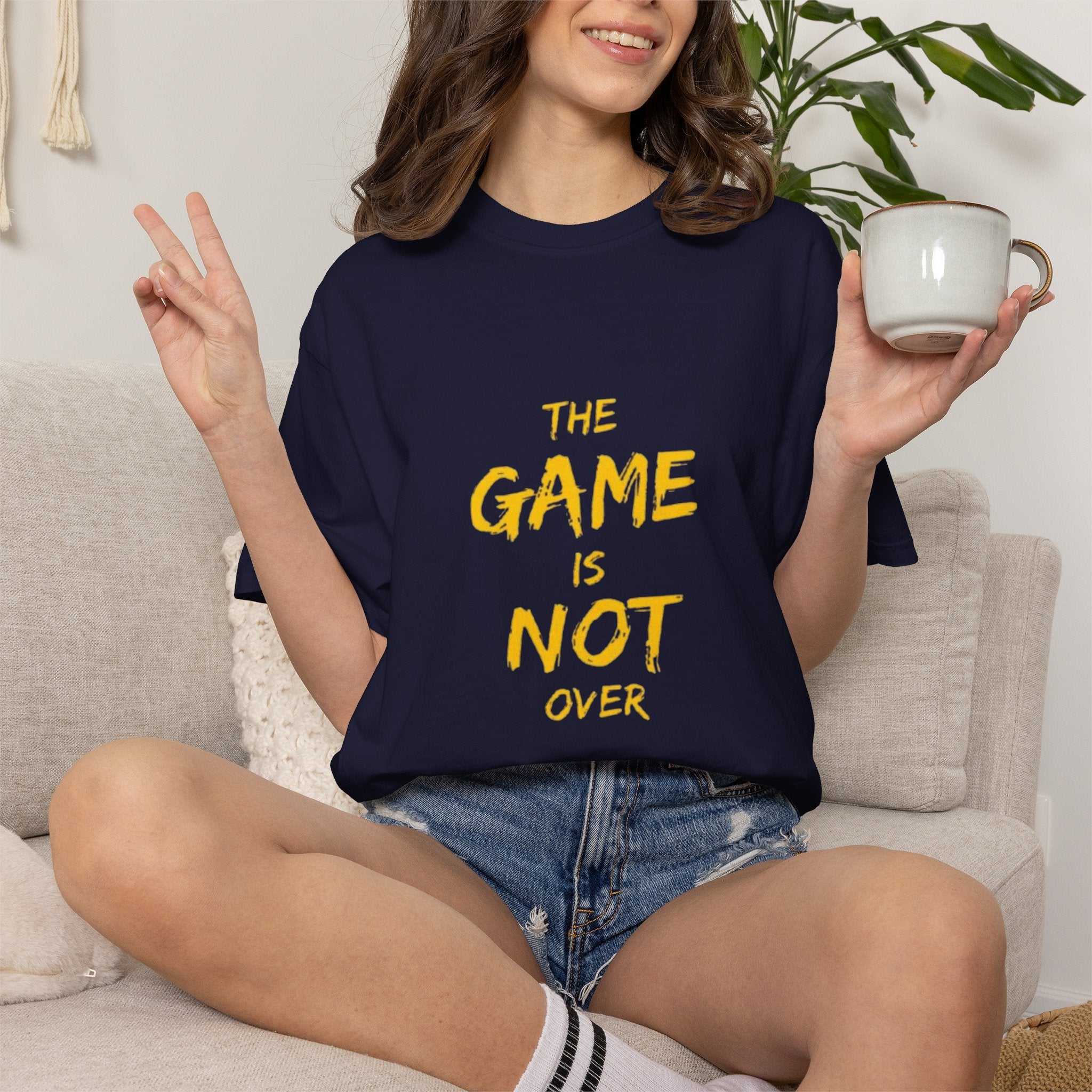 T-Shirt — “The Game Is Not Over” Motivational Graphic Tee