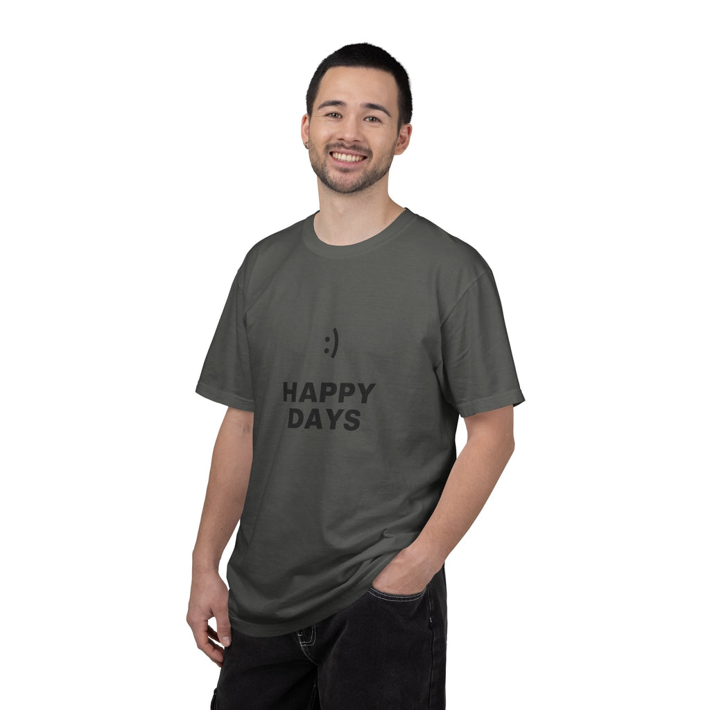 Happy Days T-Shirt — Minimal Smiley Graphic Tee