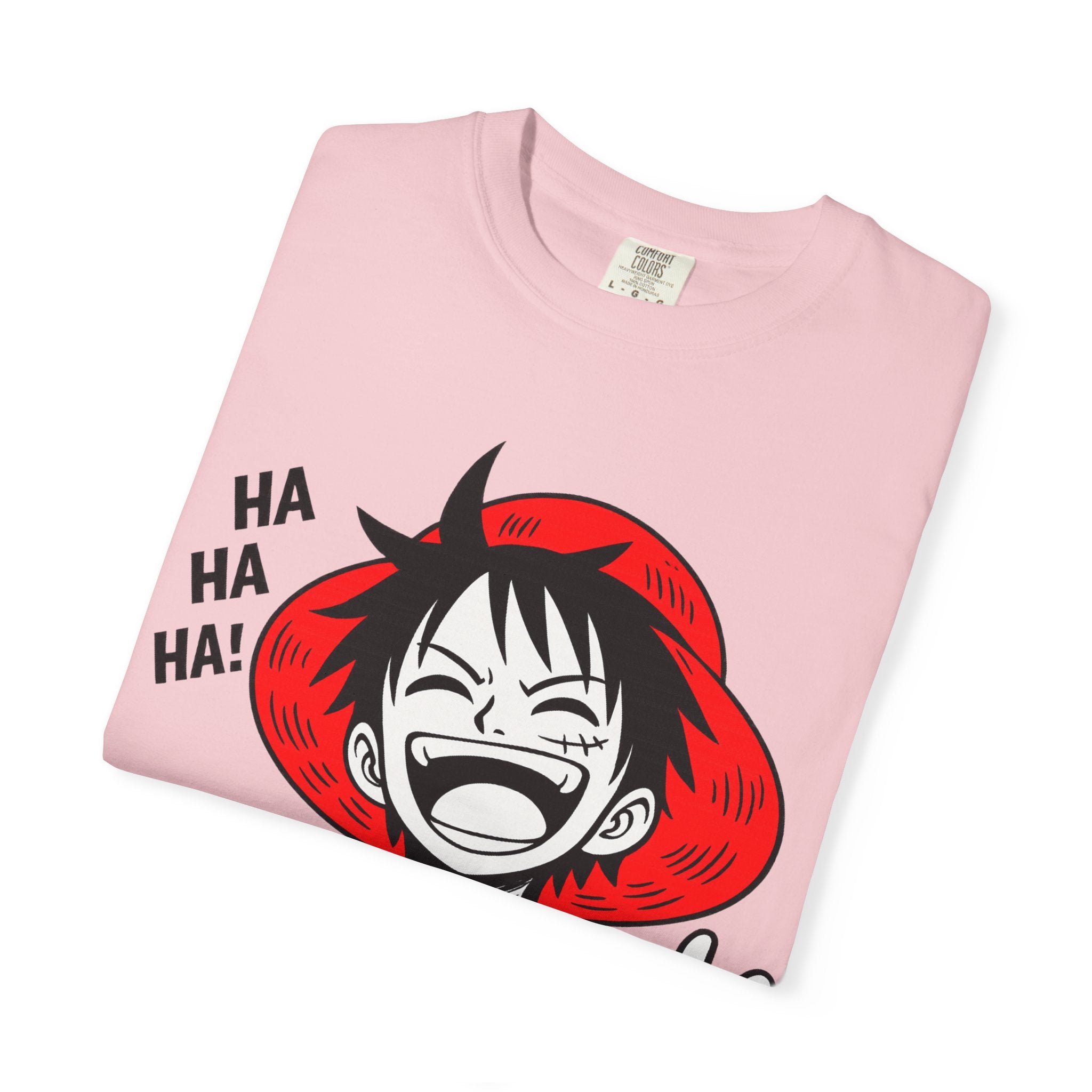 Anime Luffy Laughing Graphic T-shirt - Monkey D. Luffy Peace Sign Tee