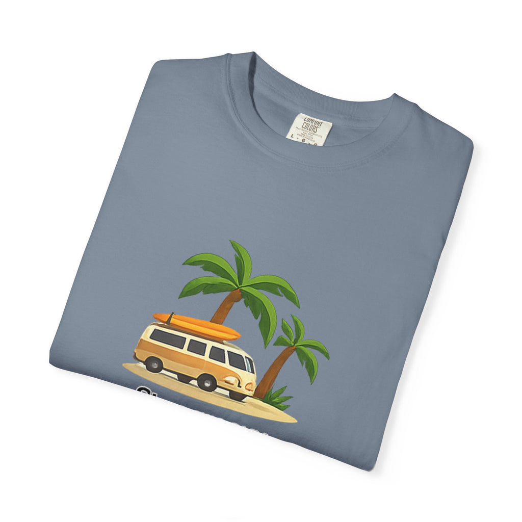 Vintage Surf Van T-Shirt – "Stay Groovy" Retro Beach Tee