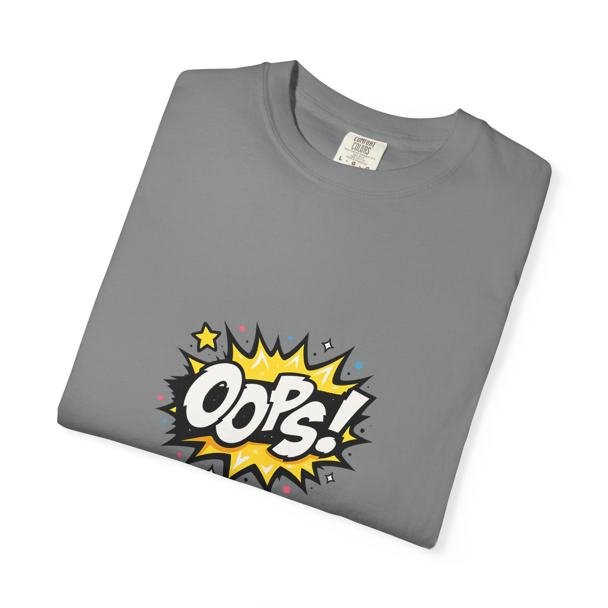 Oops! Comic Graphic T-Shirt — Retro Pop Art Tee