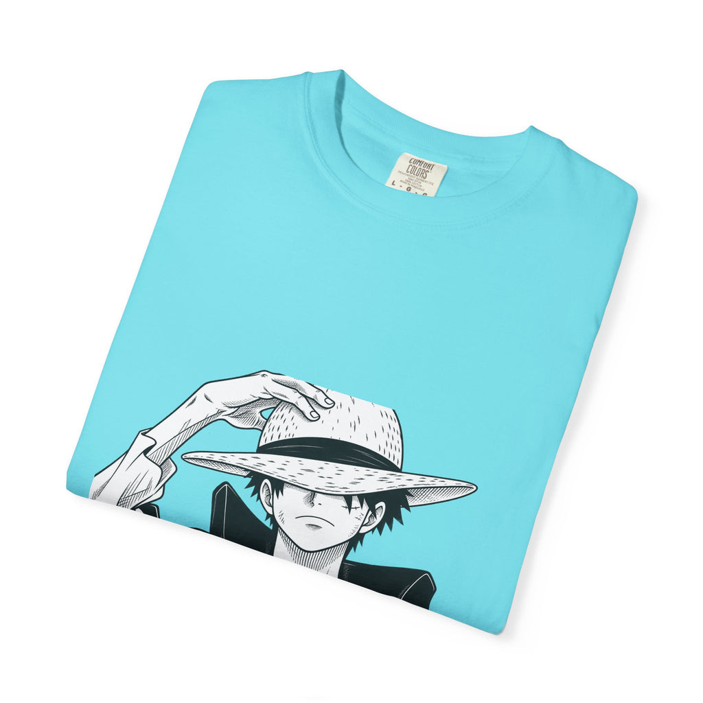 Anime Straw Hat Pirate T-Shirt – Minimal Luffy Illustration Tee