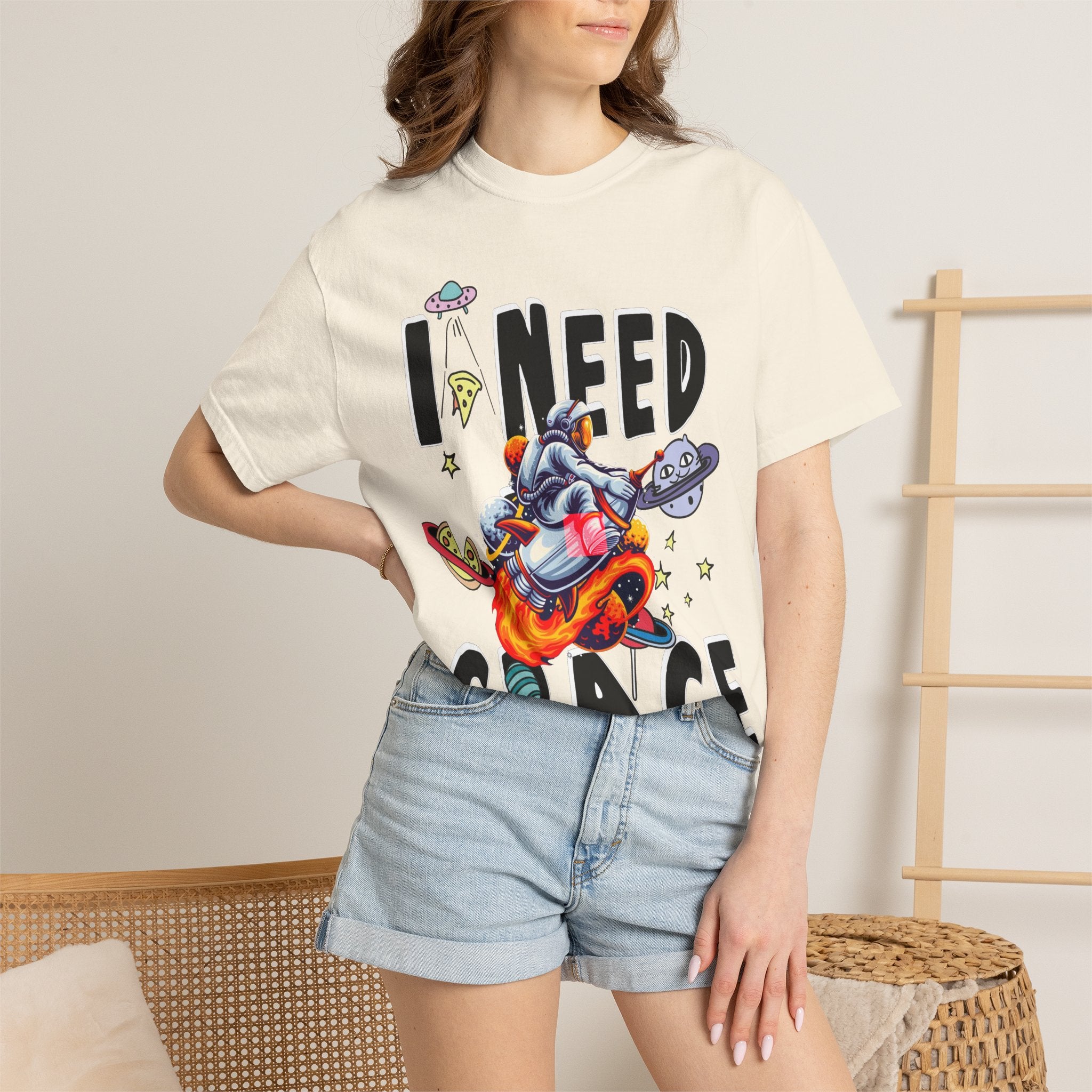 I Need Space T-Shirt — Funny Space Cartoon Astronaut Tee