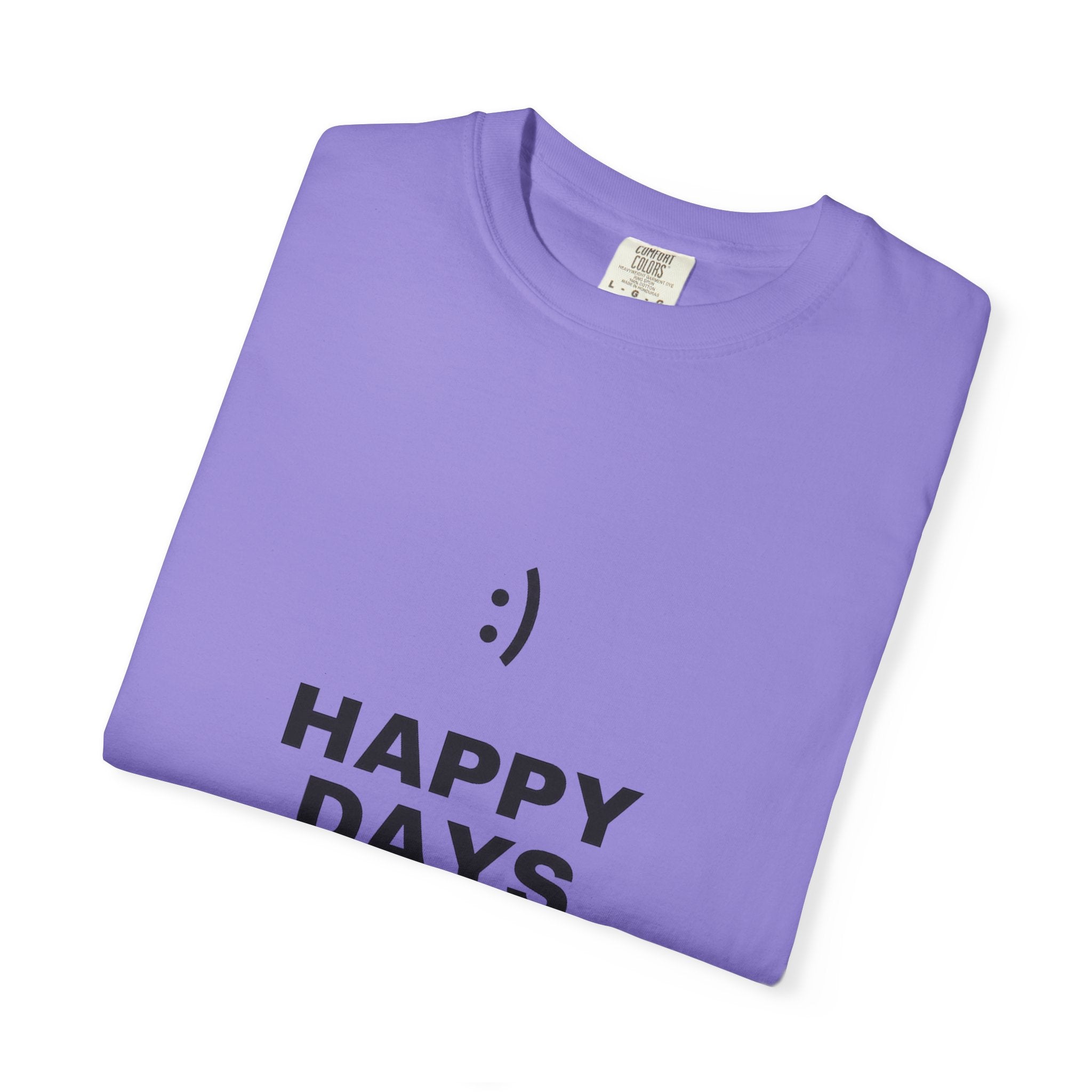 Happy Days T-Shirt — Minimal Smiley Graphic Tee