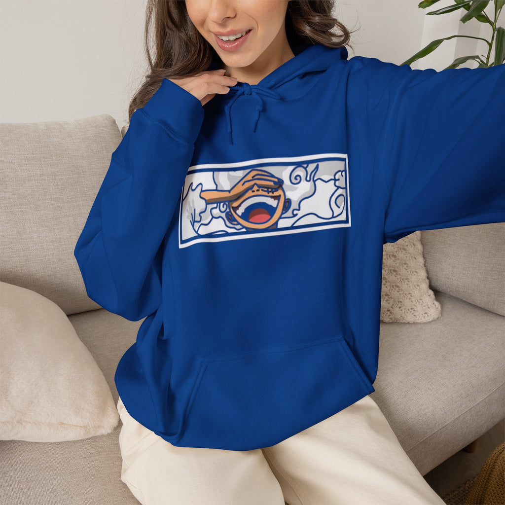 Laughing Mouth Graphic Hoodie — Anime Smile Streetwear Hoodie