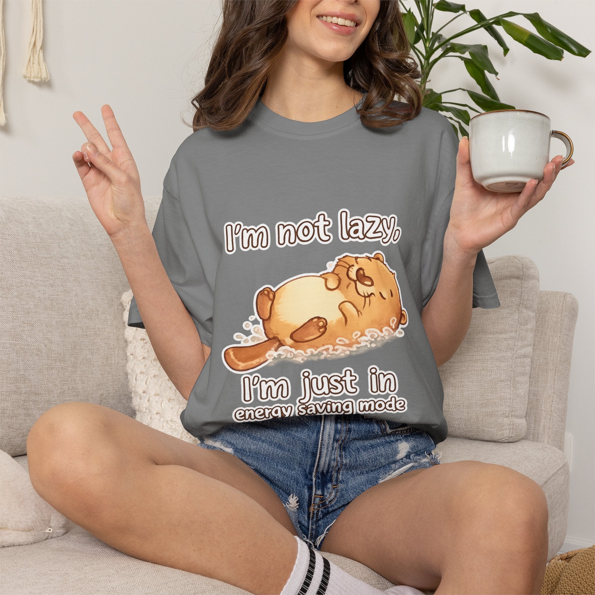 Funny 'I'm Not Lazy, I'm in Energy Saving Mode' T-Shirt