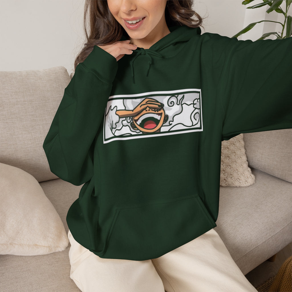 Laughing Mouth Graphic Hoodie — Anime Smile Streetwear Hoodie