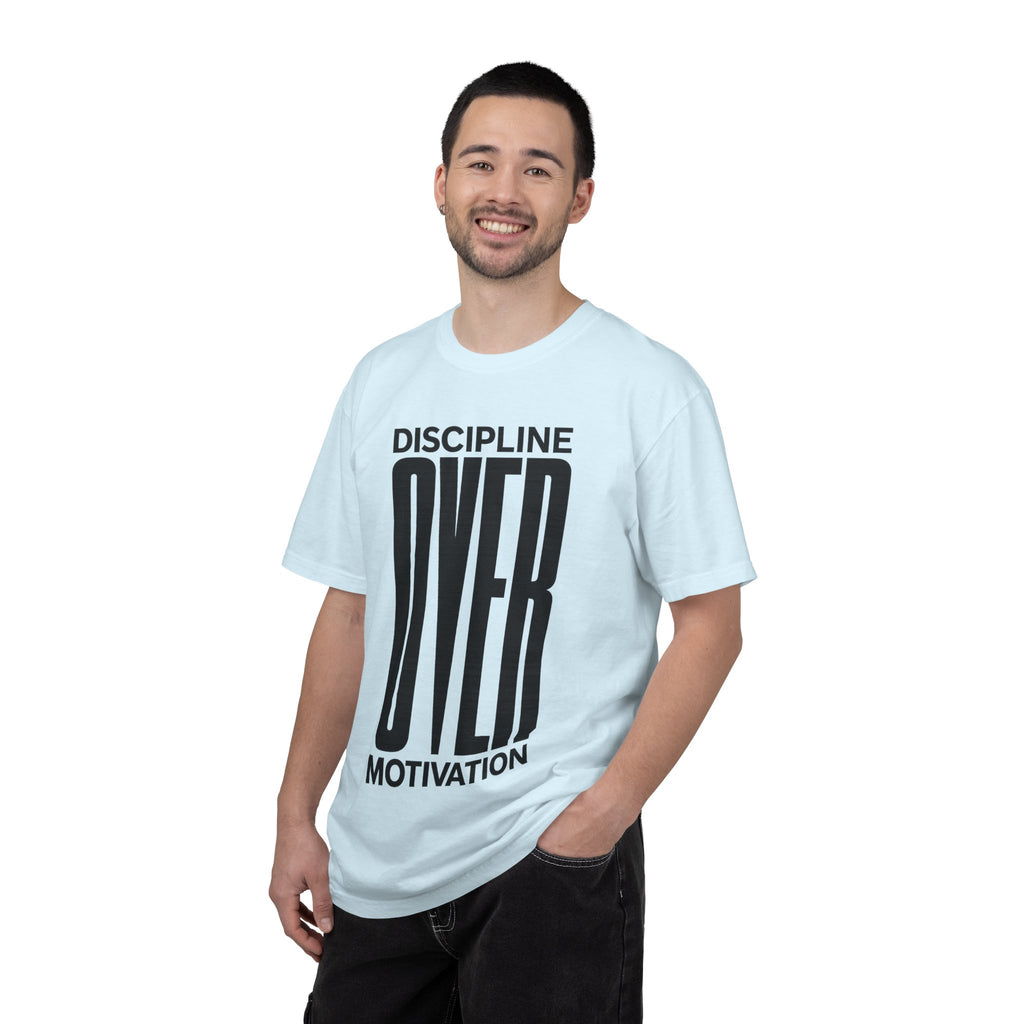 Discipline Over Motivation T-Shirt — Motivational Fitness Tee