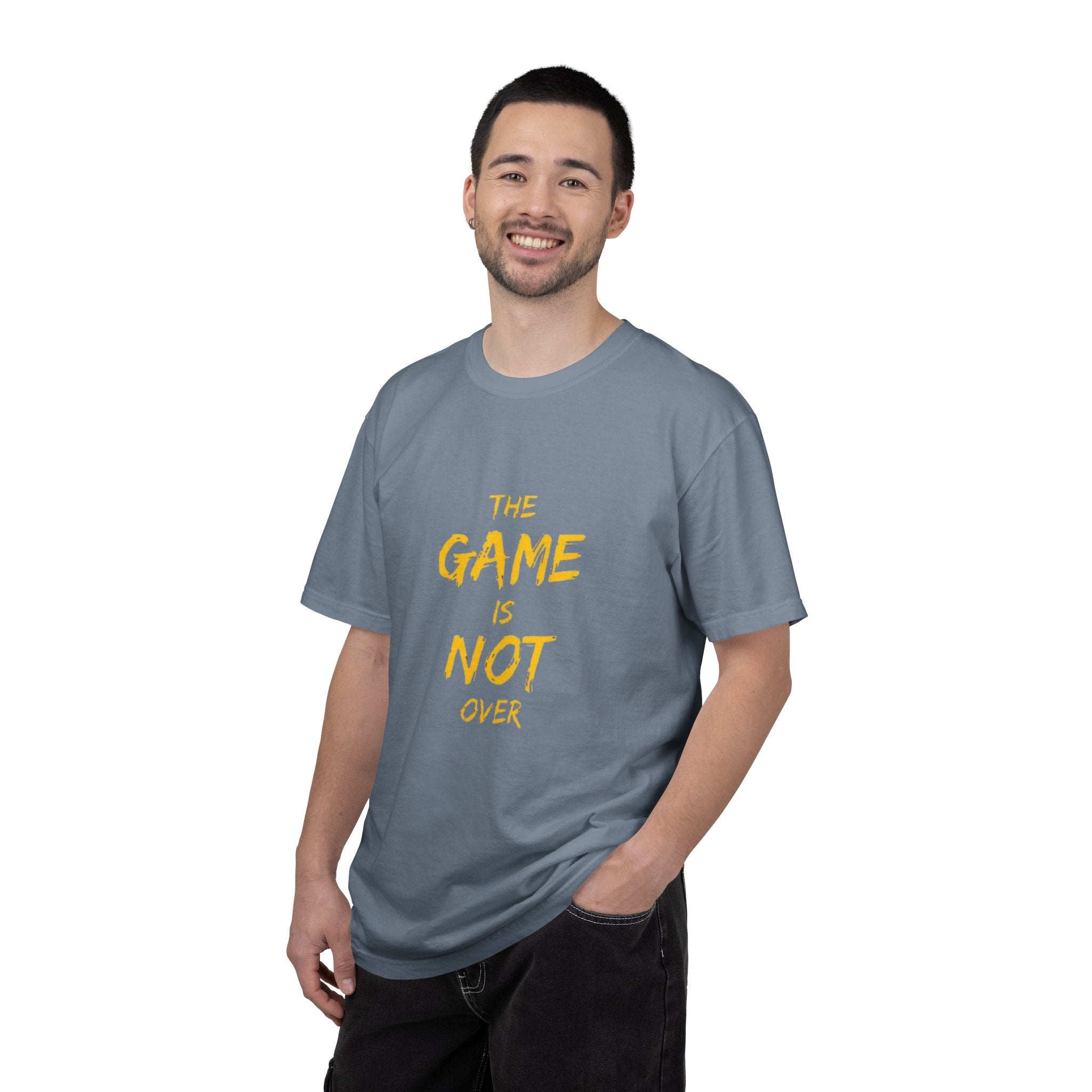 T-Shirt — “The Game Is Not Over” Motivational Graphic Tee