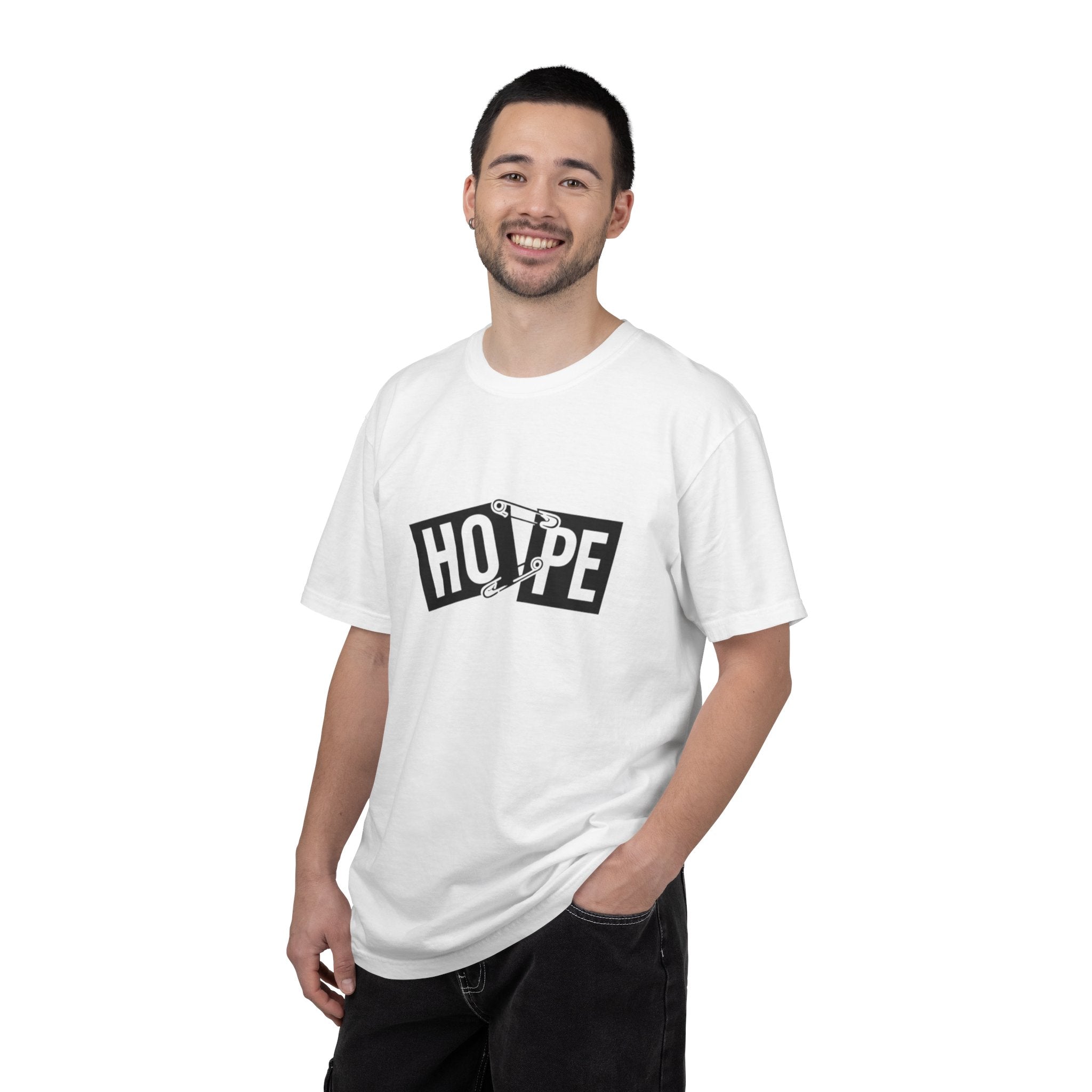 Hope Safety Pin T-Shirt — Graphic 'HOPE' Design