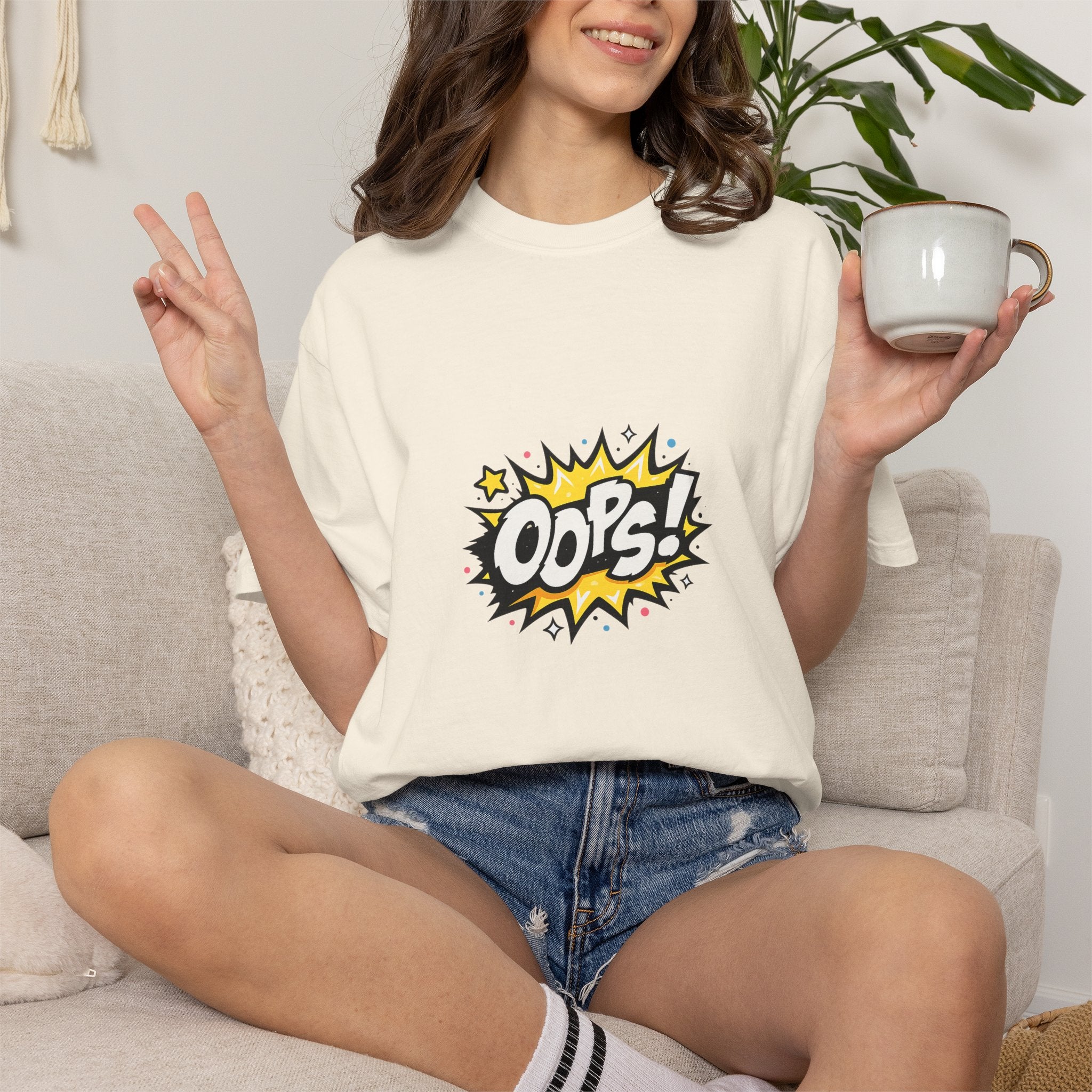 Oops! Comic Graphic T-Shirt — Retro Pop Art Tee