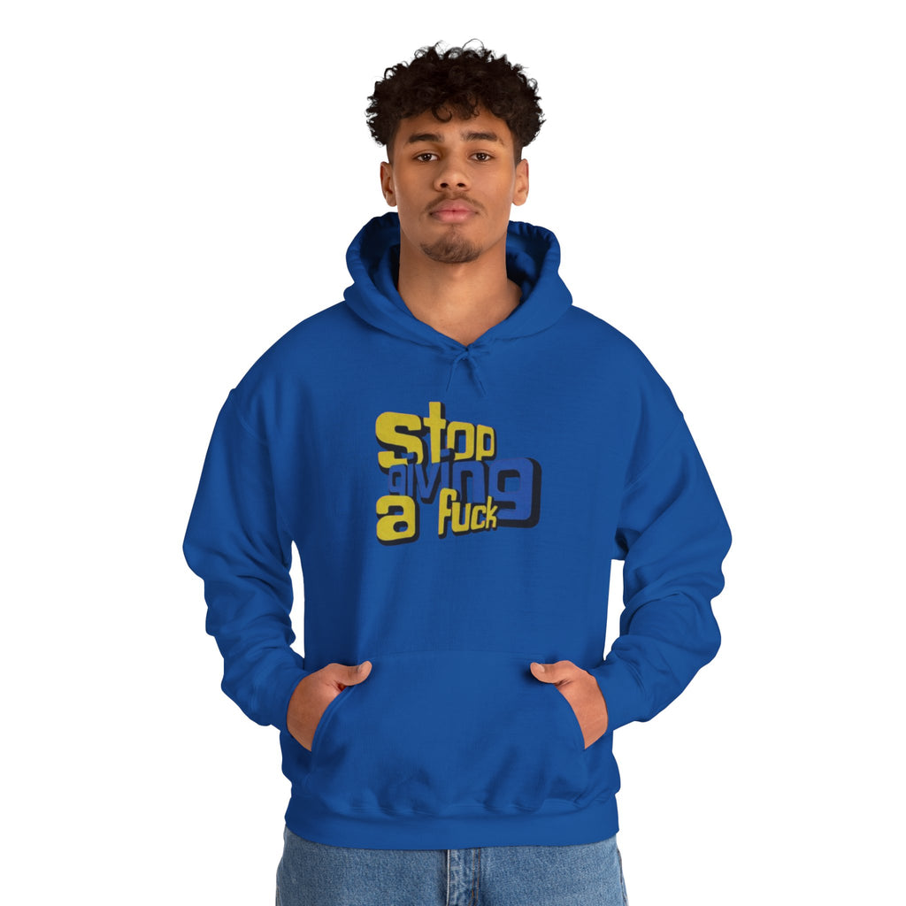 Hoodie — "Stop Giving a F*ck" Bold Retro Graphic Hoodie
