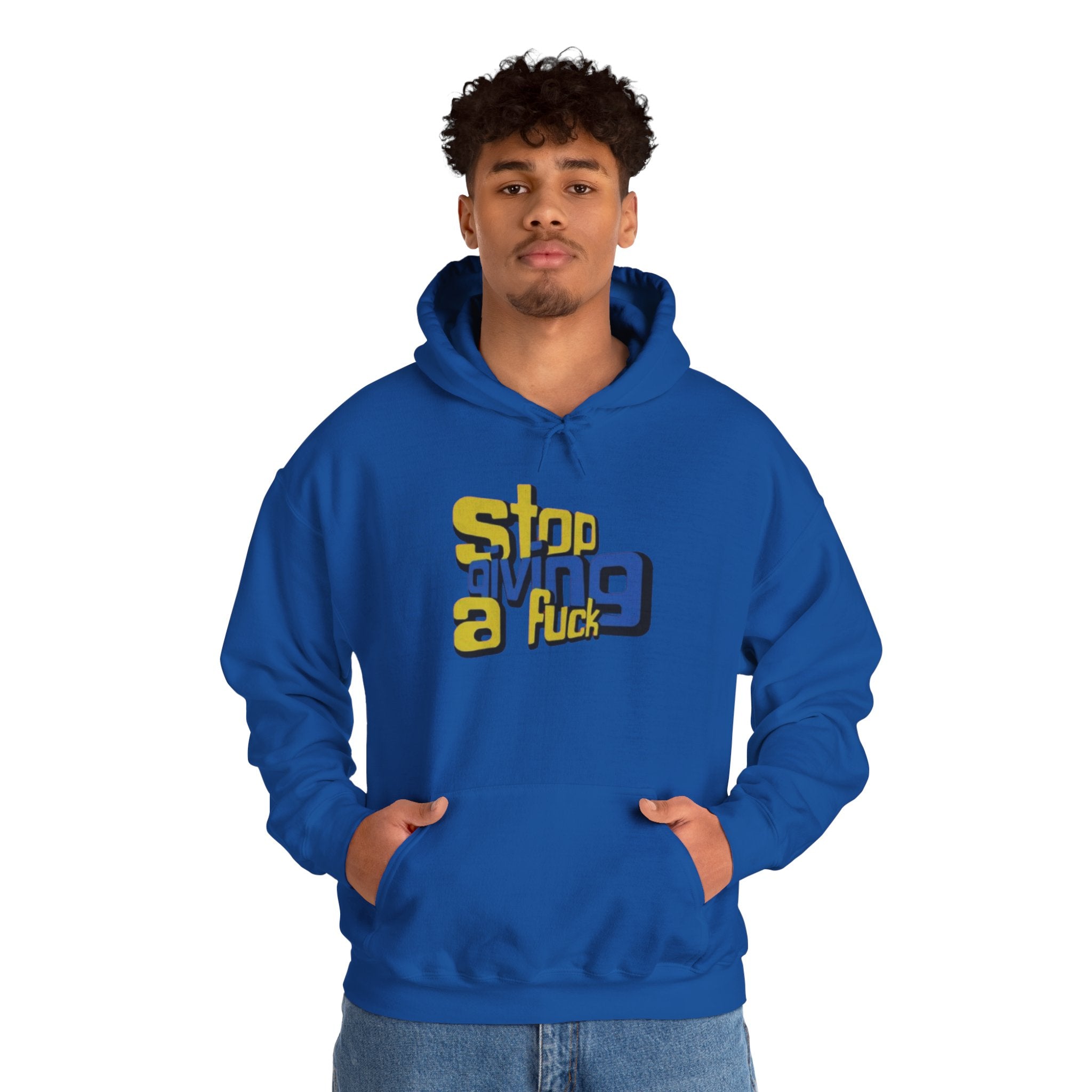 Hoodie — "Stop Giving a F*ck" Bold Retro Graphic Hoodie