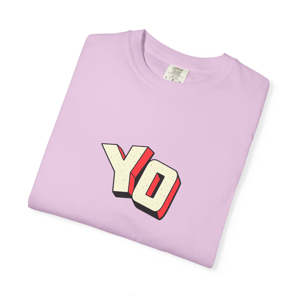 Yo Graphic T-Shirt — Retro 3D Lettering Tee