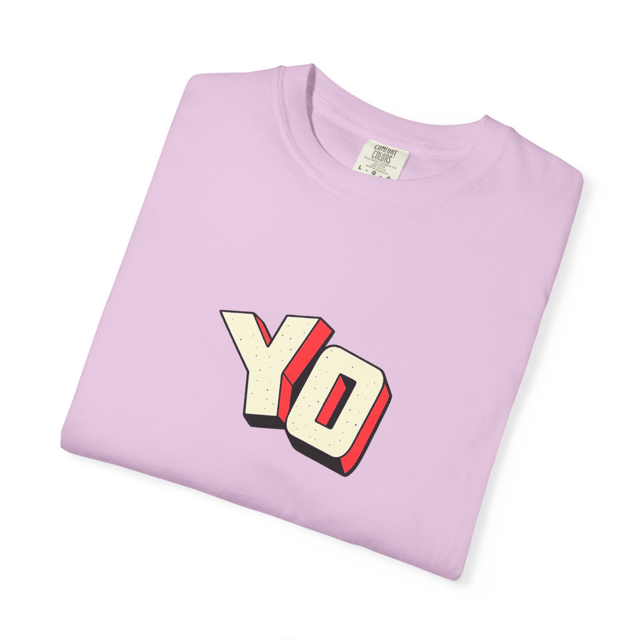 Yo Graphic T-Shirt — Retro 3D Lettering Tee