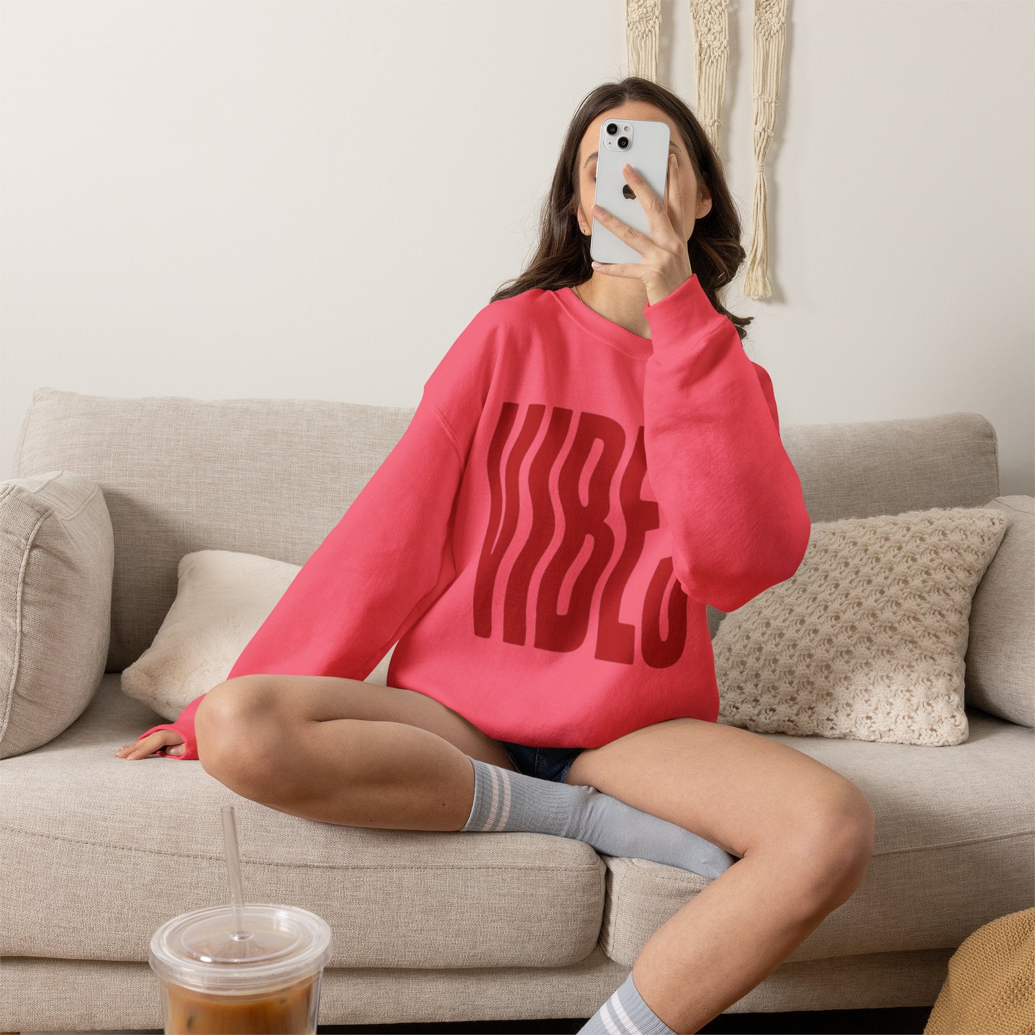 Vibes Distorted Crewneck Sweatshirt