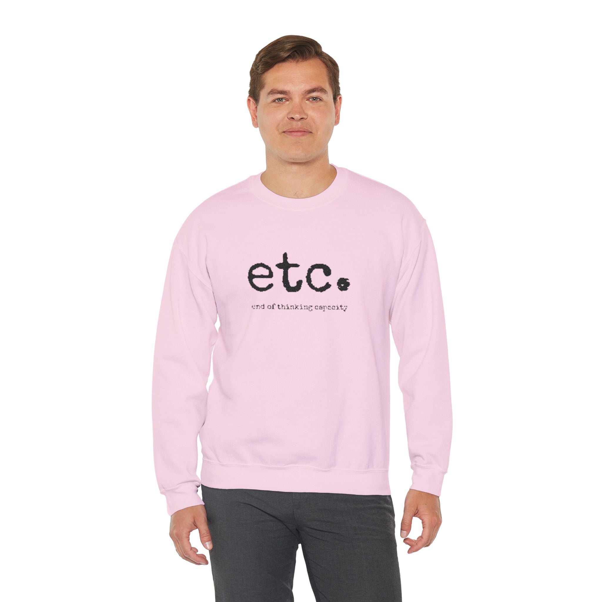Crewneck Sweatshirt – Minimal 'etc.' Script Logo Casual Pullover