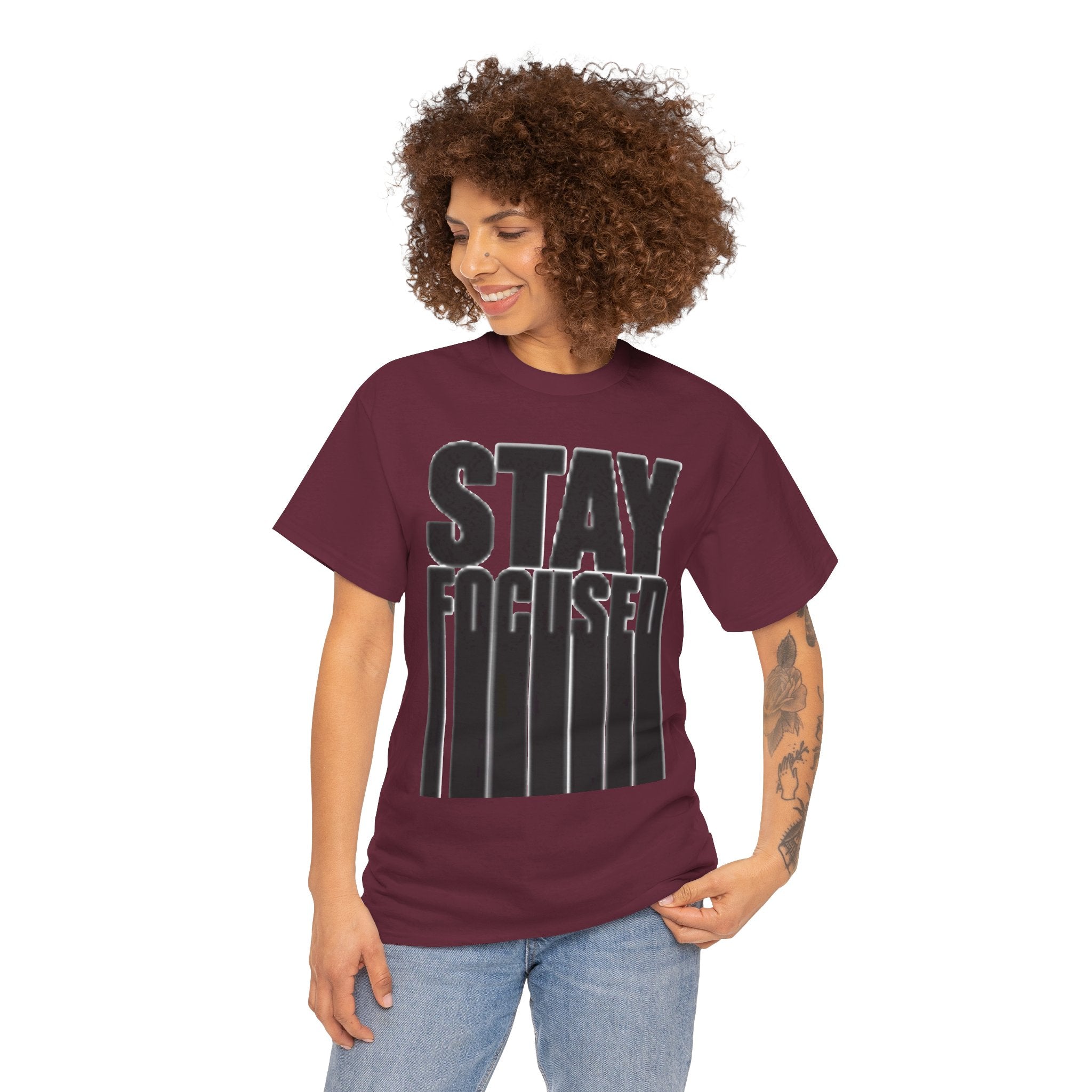 Stay Focused Tee — Motivational Graphic T‑Shirt