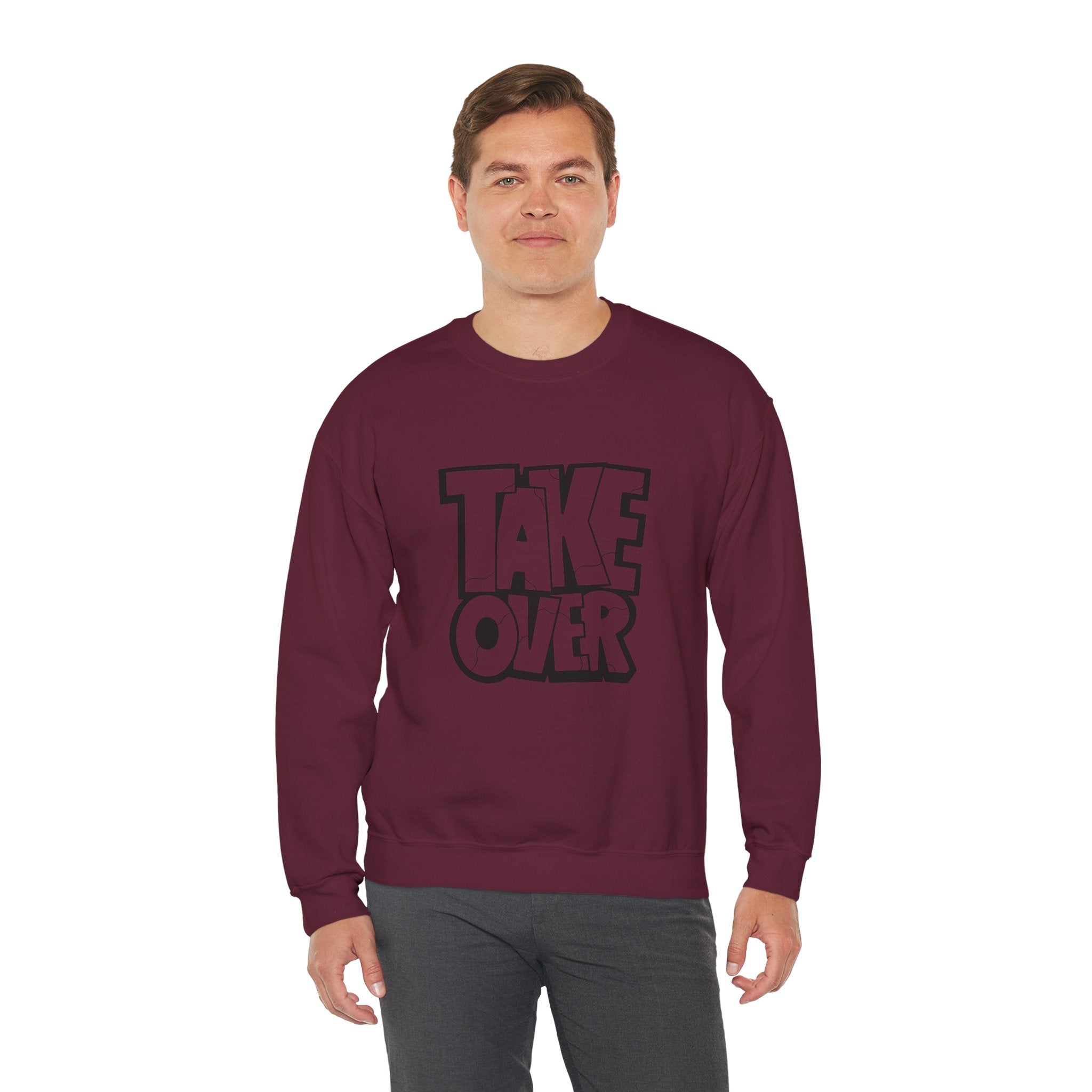 Take Over Crewneck Sweatshirt — Bold Streetwear Graphic Pullover