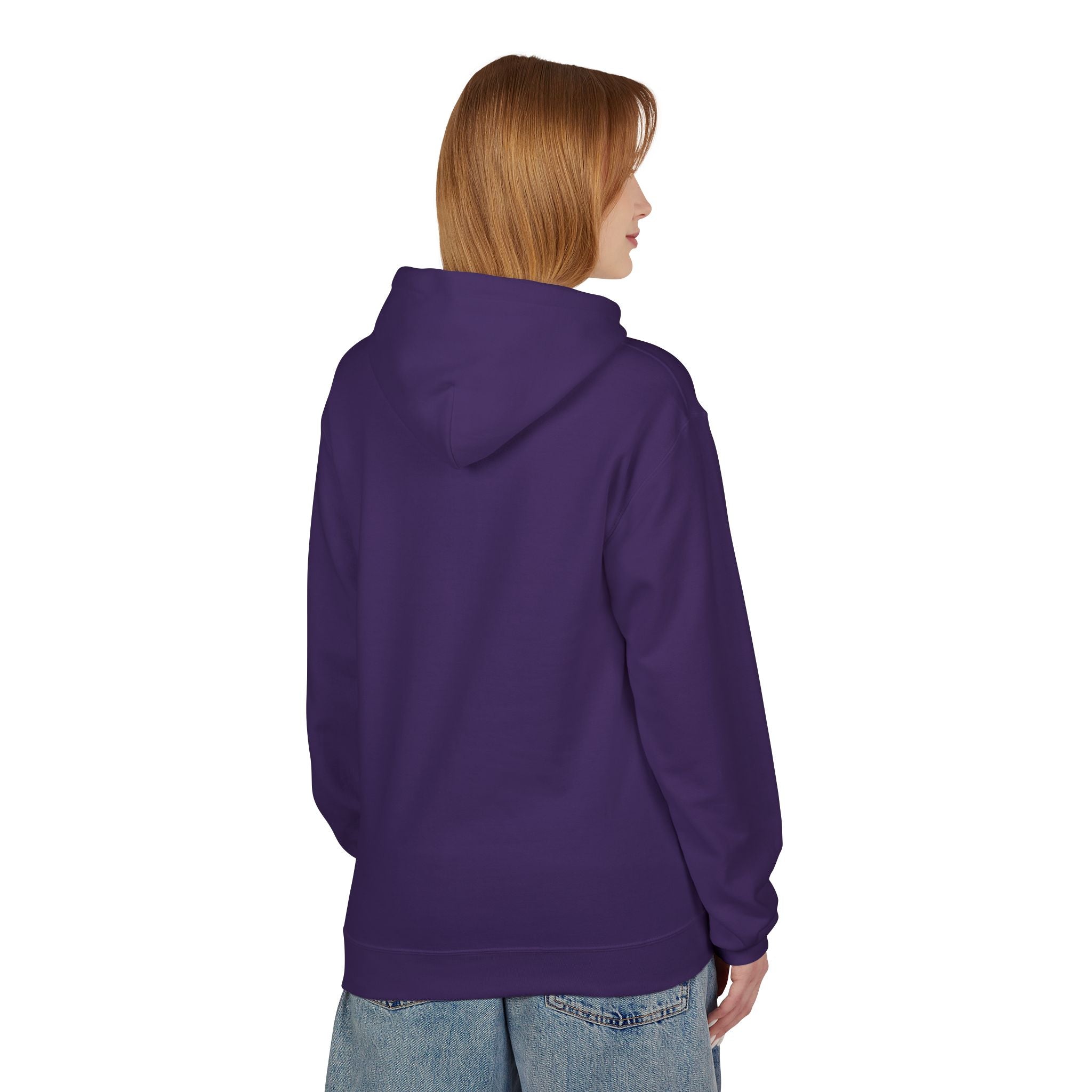 Never Typography Hoodie — Brown Casual Graphic Pullover