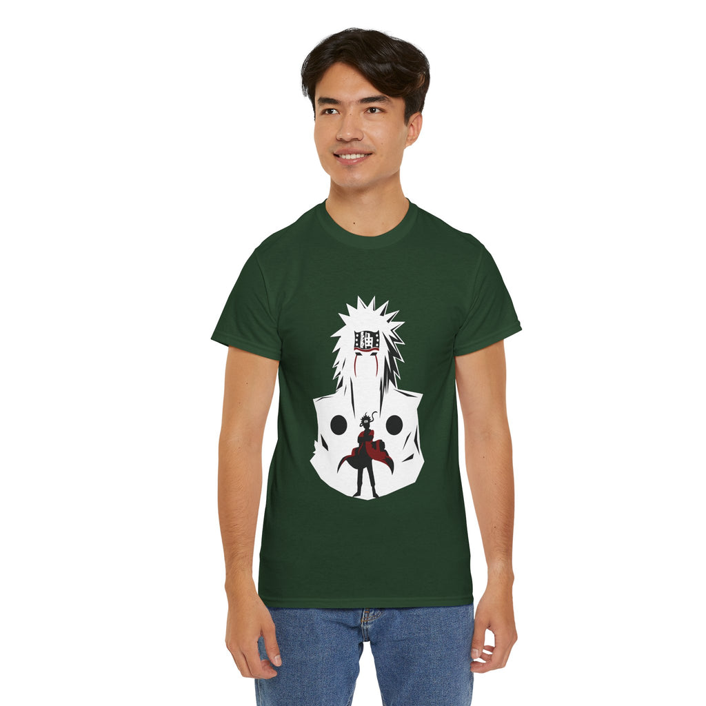 Anime Shadow Warrior T-Shirt — Silhouette Battle Graphic Tee