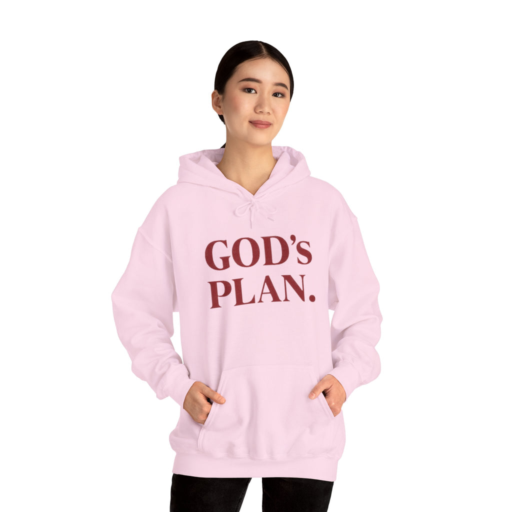 God's Plan Hoodie — Faith-Inspired White Pullover