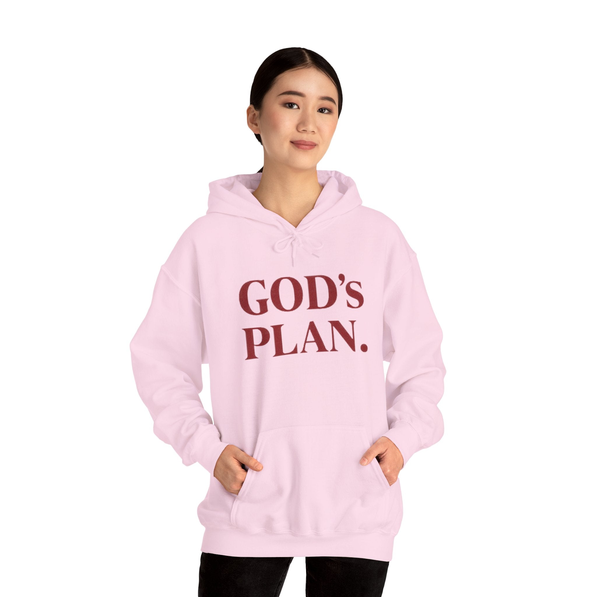 God's Plan Hoodie — Faith-Inspired White Pullover