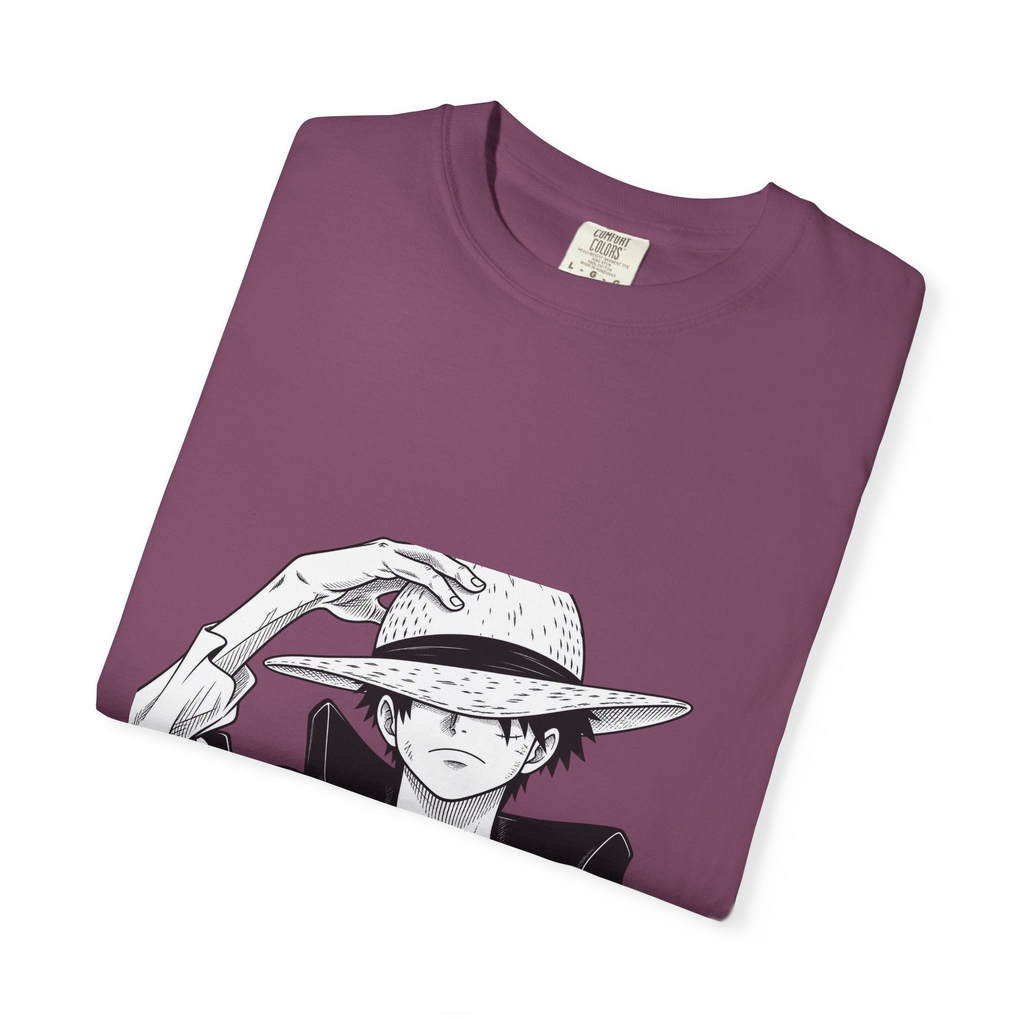 Anime Straw Hat Pirate T-Shirt – Minimal Luffy Illustration Tee