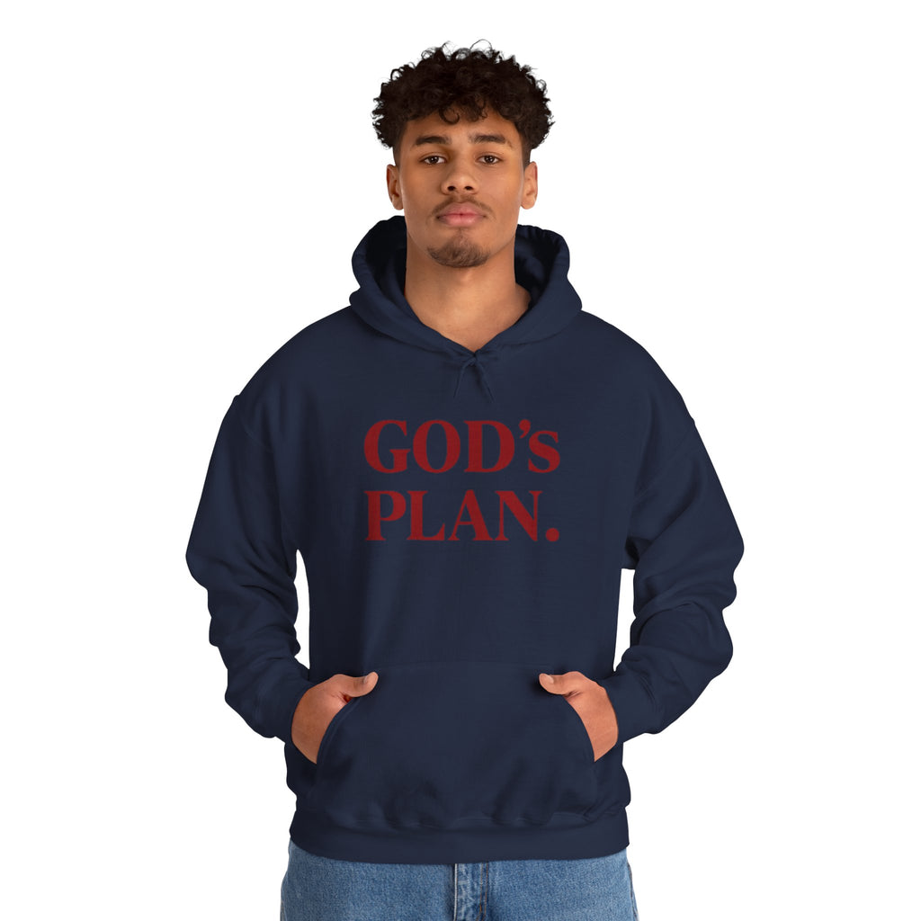God's Plan Hoodie — Faith-Inspired White Pullover