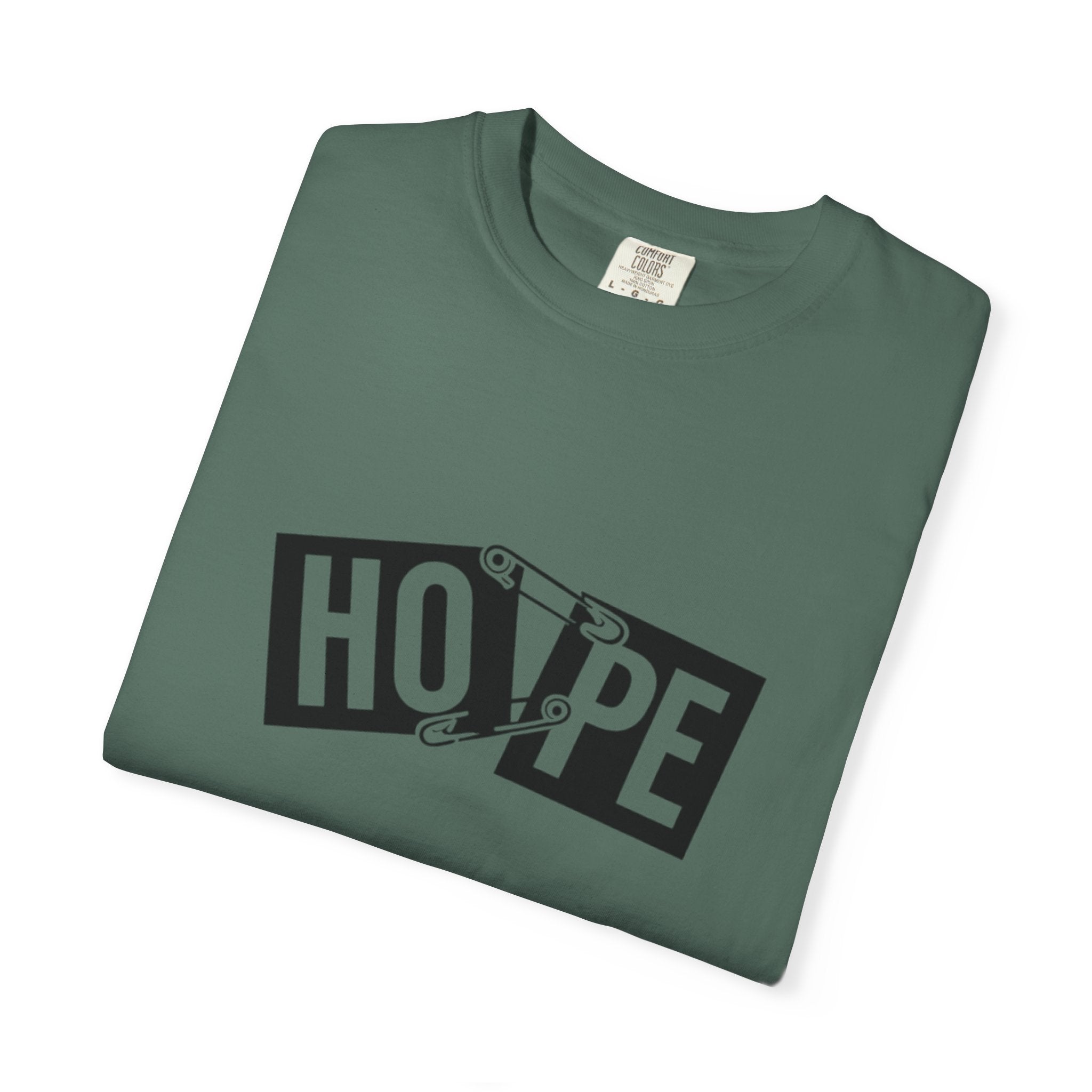 Hope Safety Pin T-Shirt — Graphic 'HOPE' Design