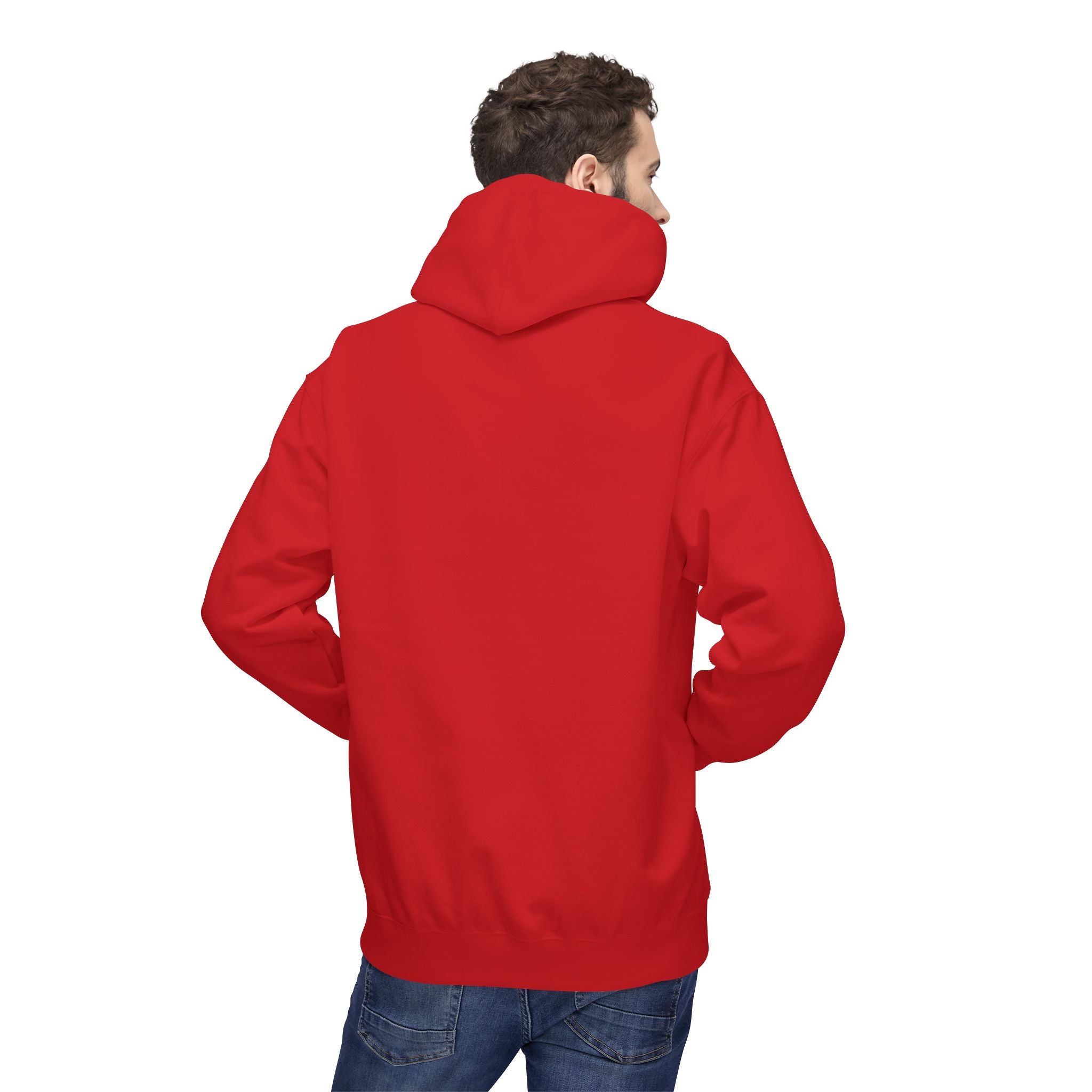 Never Typography Hoodie — Brown Casual Graphic Pullover