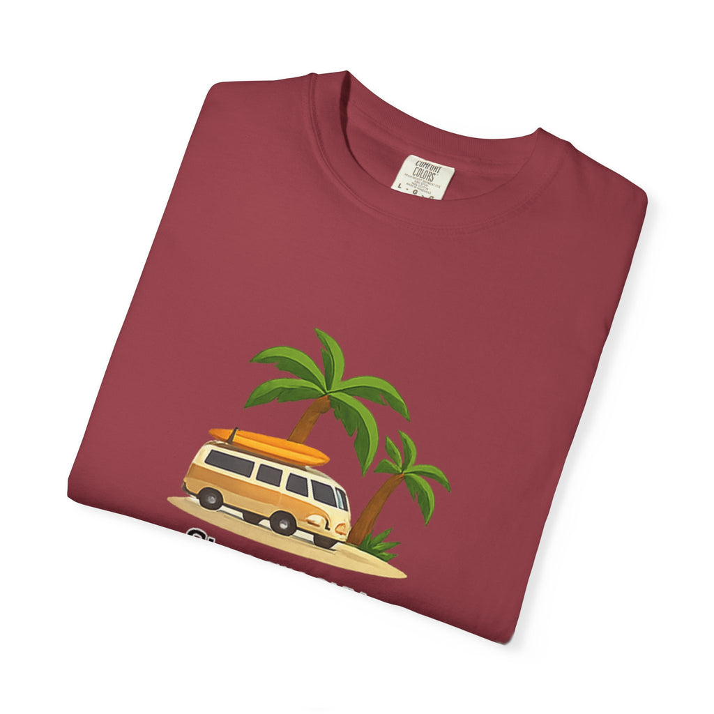 Vintage Surf Van T-Shirt – "Stay Groovy" Retro Beach Tee