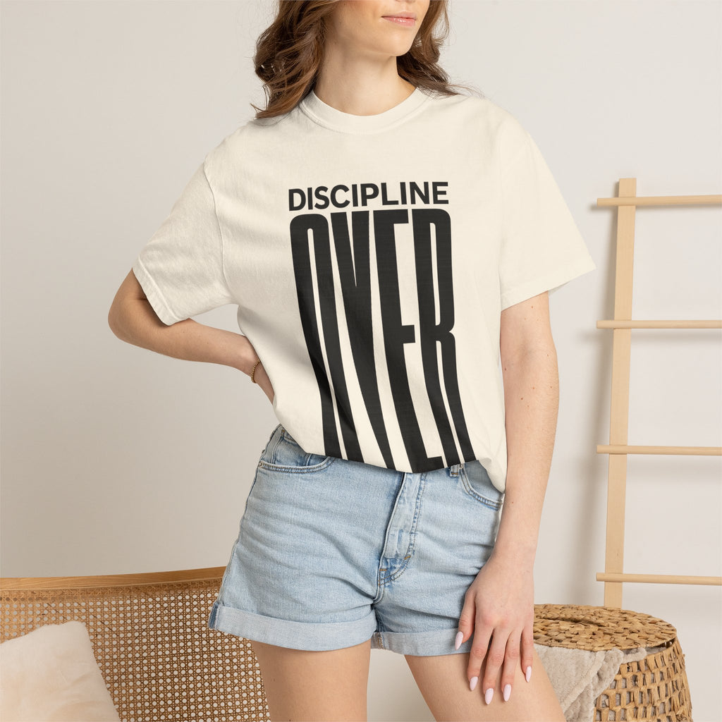 Discipline Over Motivation T-Shirt — Motivational Fitness Tee